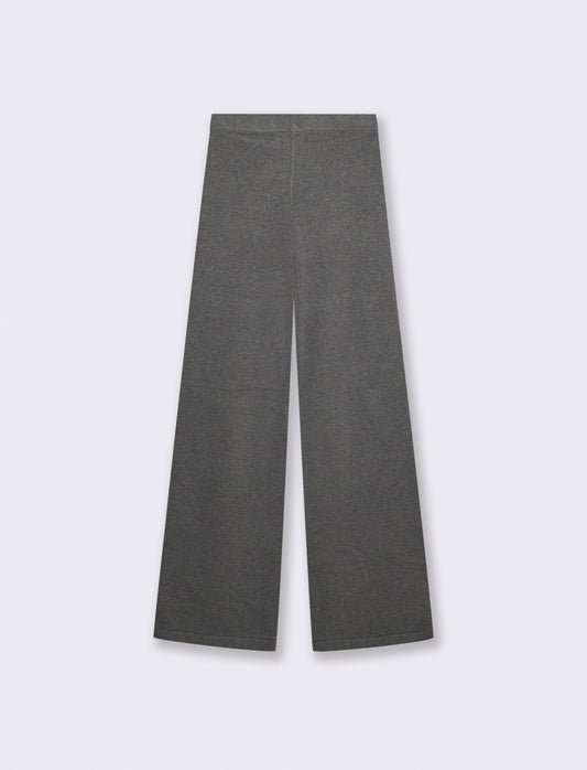PANTALONI IN MAGLIA - Grigio mel.