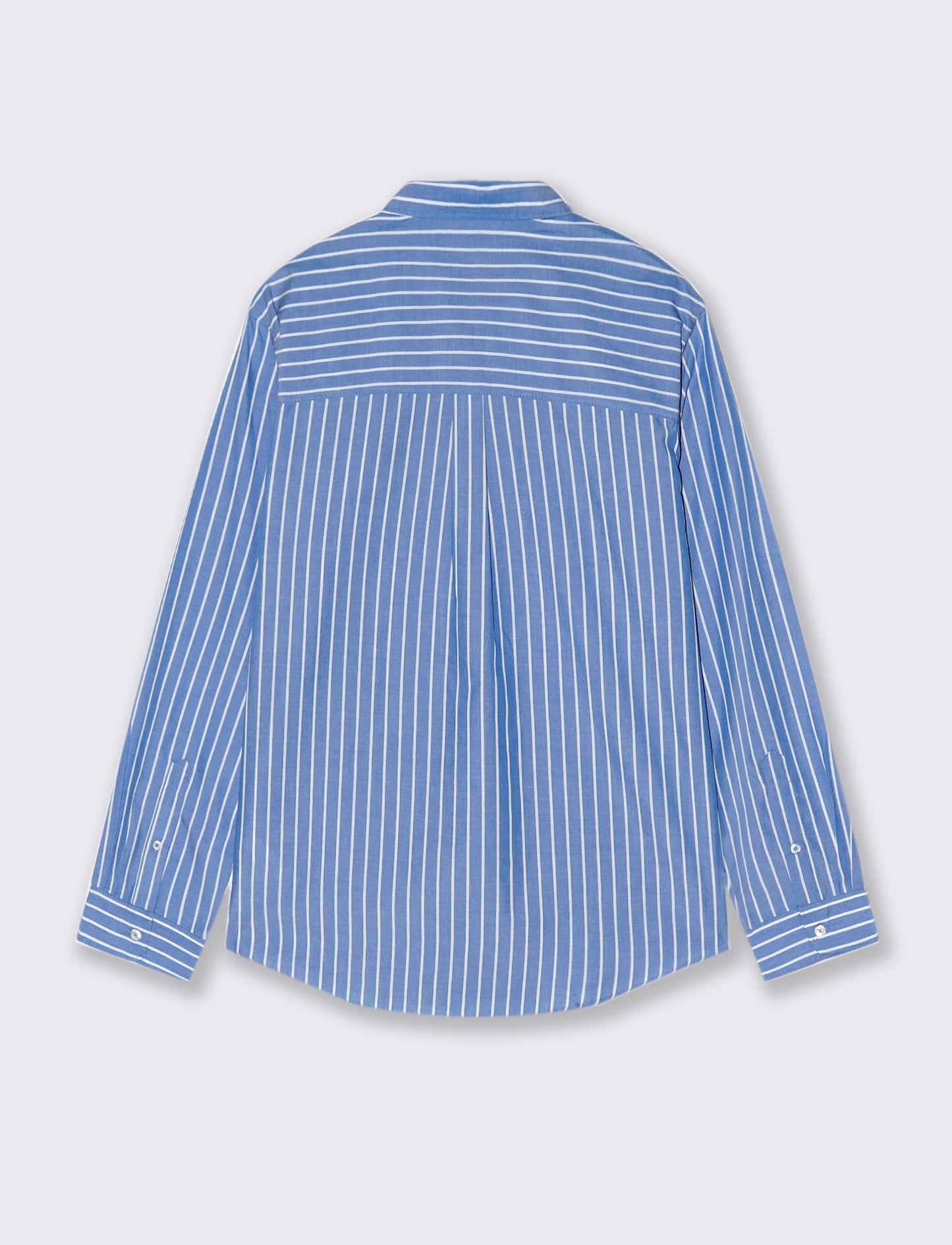 CAMICIA FANTASIA A RIGHE - Celeste
