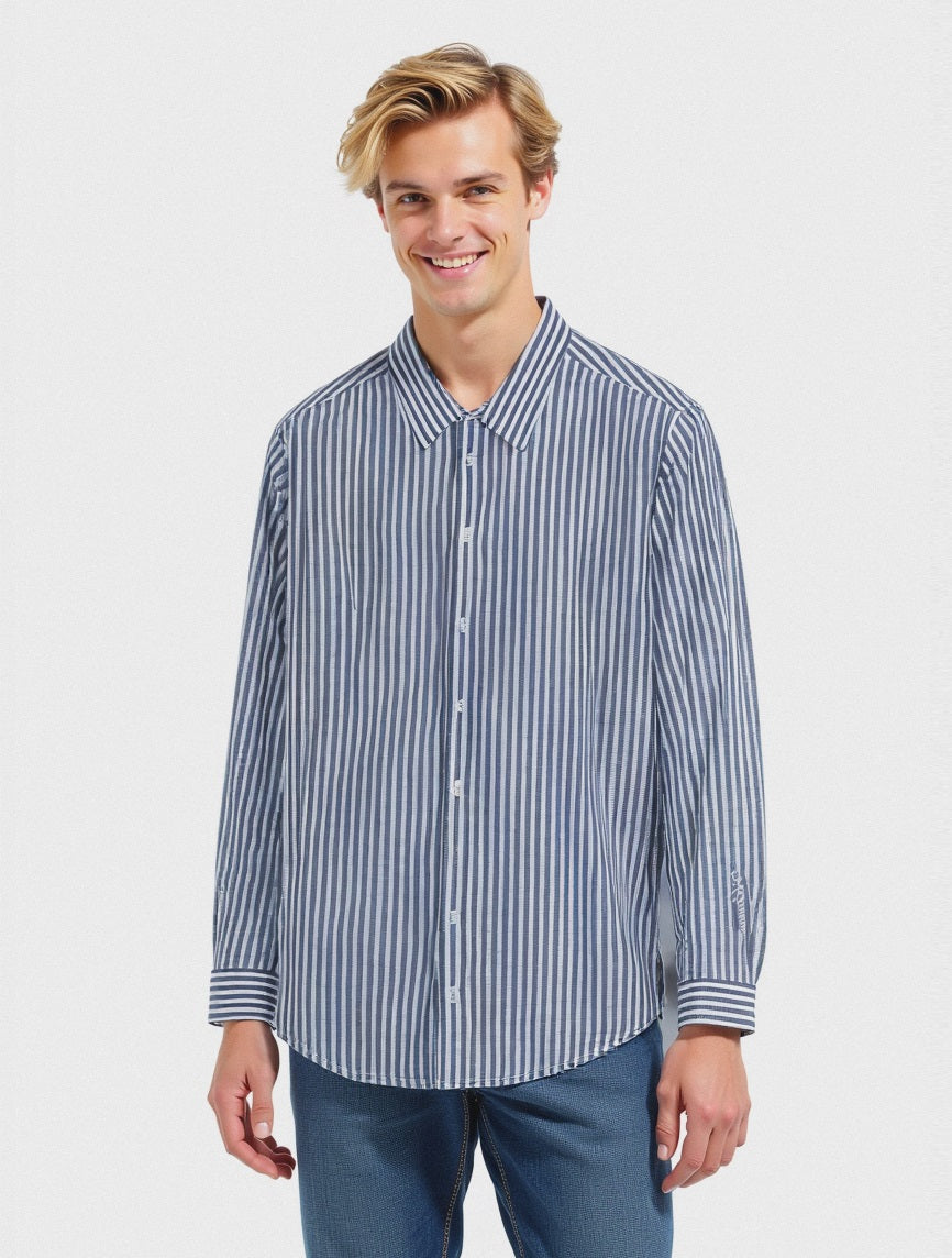 CAMICIA FANTASIA A RIGHE - Bluette