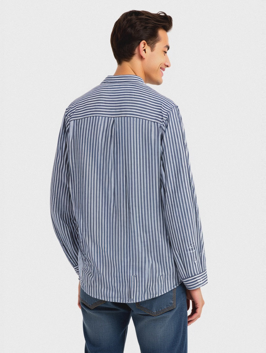 CAMICIA FANTASIA A RIGHE - Bluette