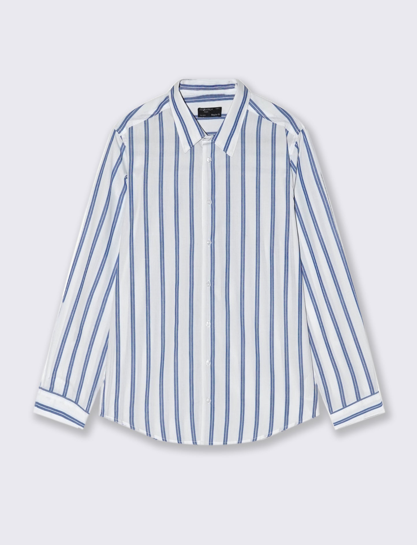 CAMICIA FANTASIA A RIGHE - Bianco
