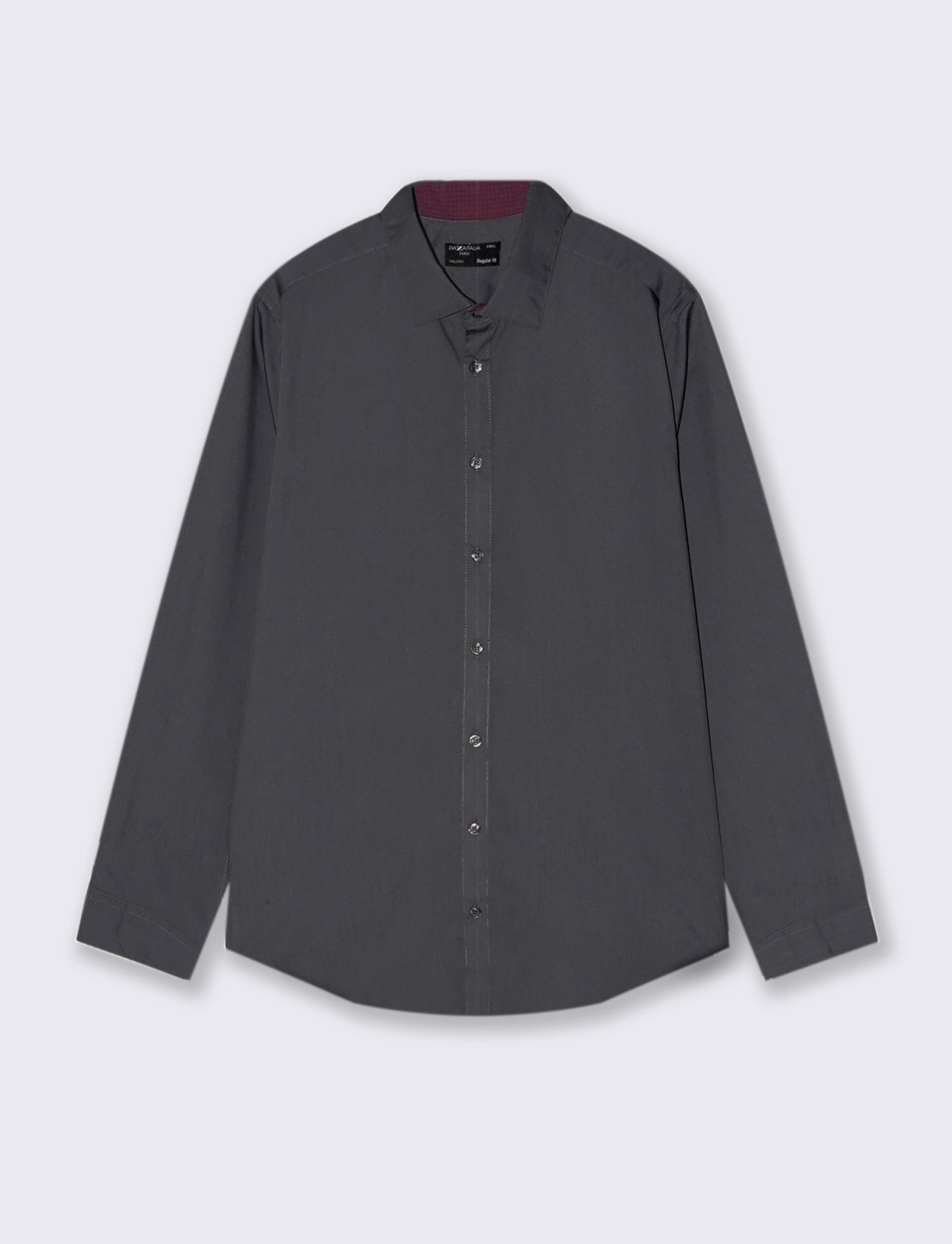 CAMICIA BASIC REGULAR FIT EASY IRON - Grigio piombo