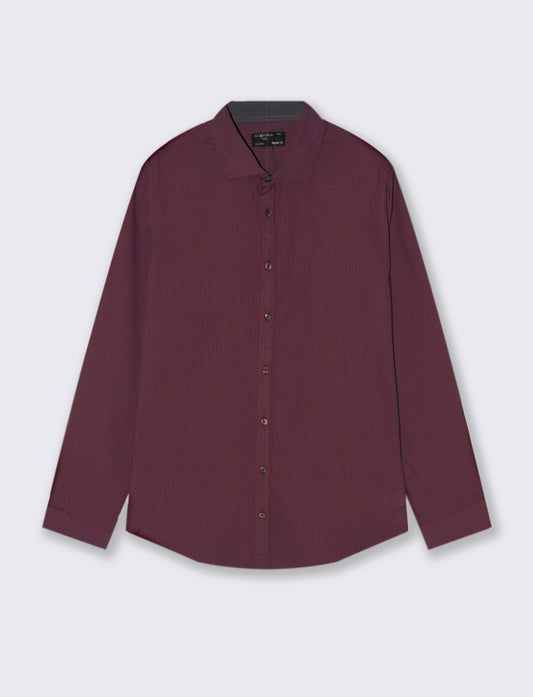 CAMICIA BASIC REGULAR FIT EASY IRON - Viola prugna
