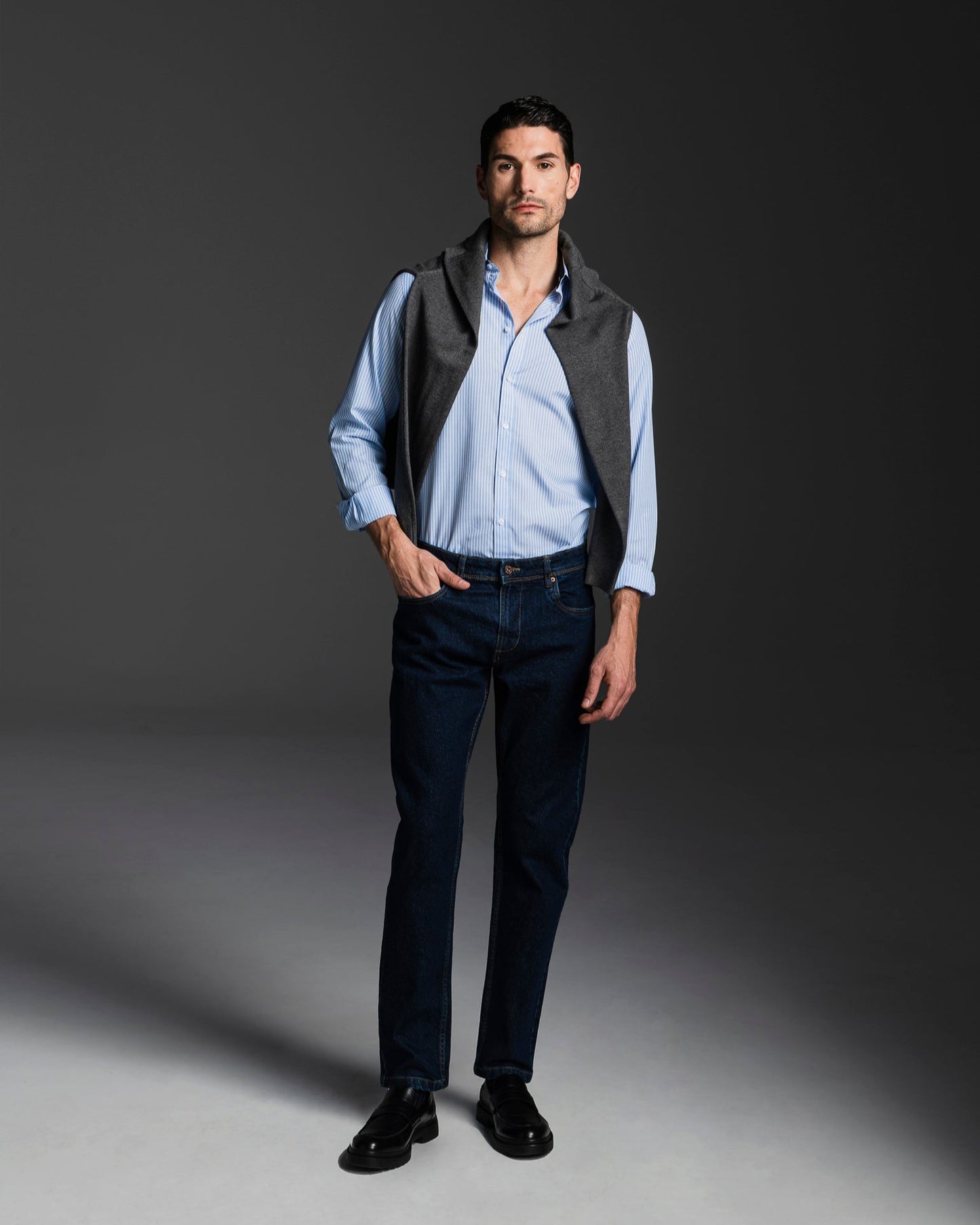 CAMICIA BASIC REGULAR FIT EASY IRON - Azzurro