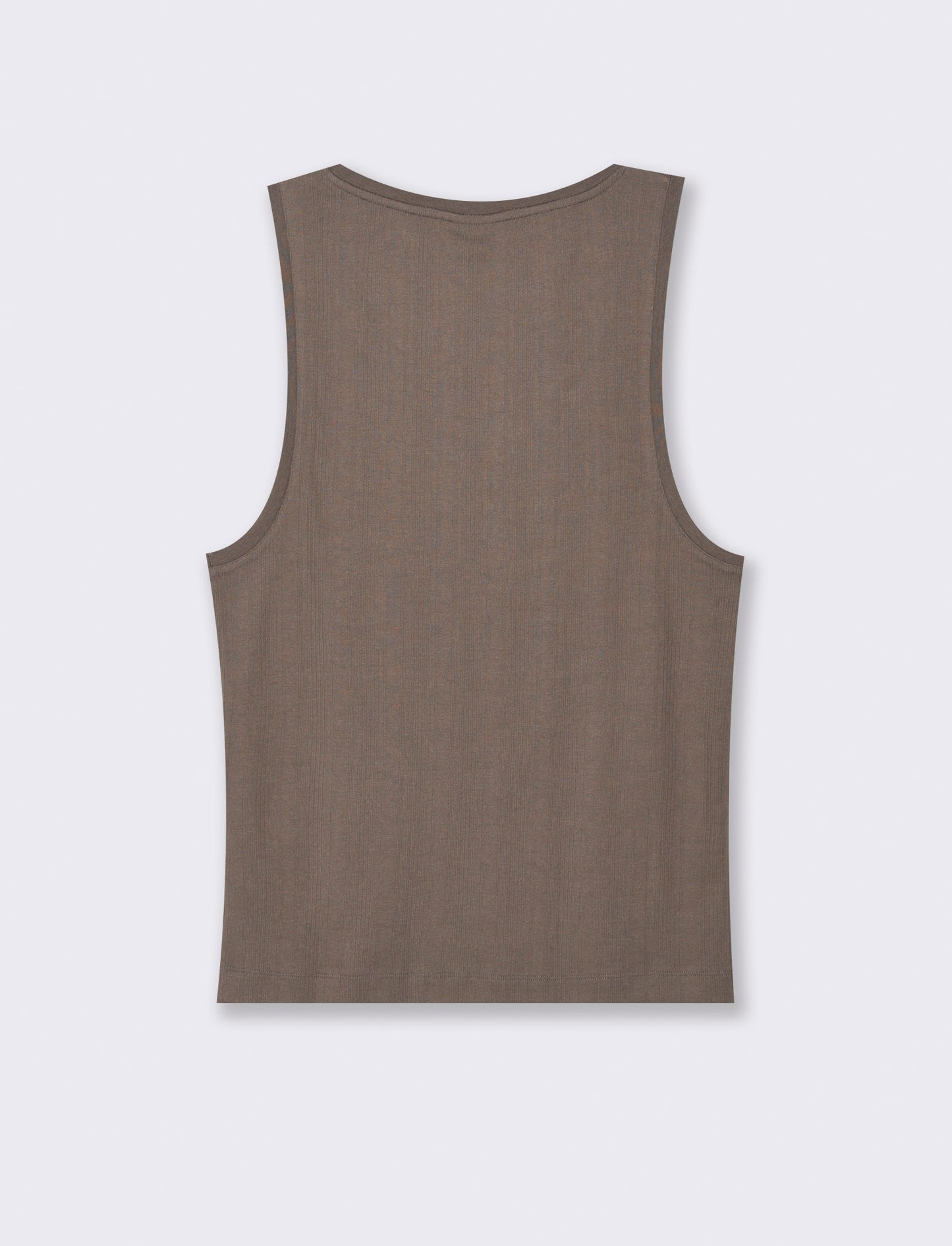 Canotta in tessuto a coste effetto maglia da uomo - Grigio fango
