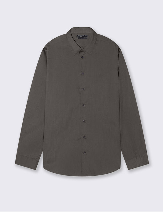 CAMICIA BASIC SLIM FIT EASY - Verde