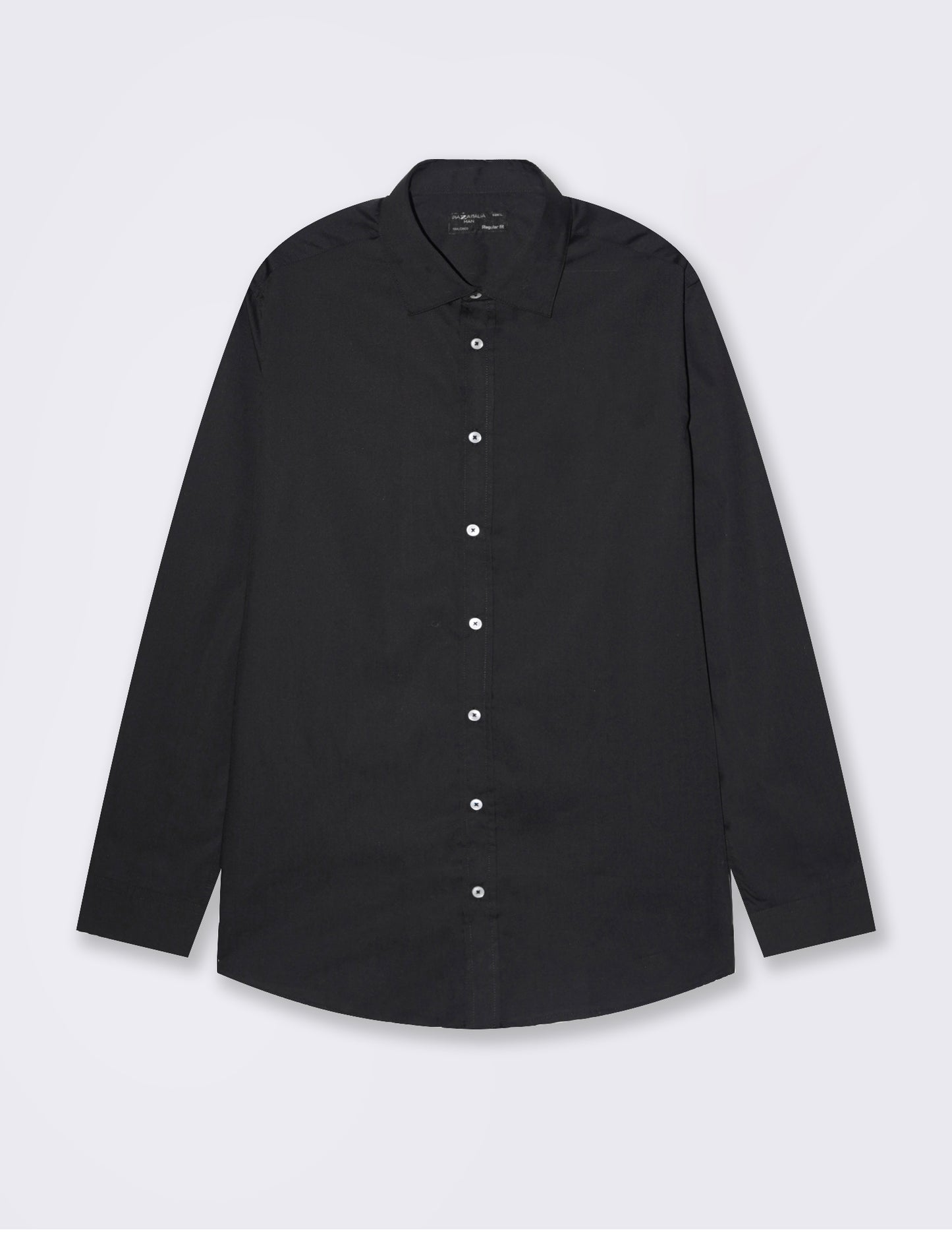 CAMICIA BASIC REGULAR FIT EASY IRON - Nero