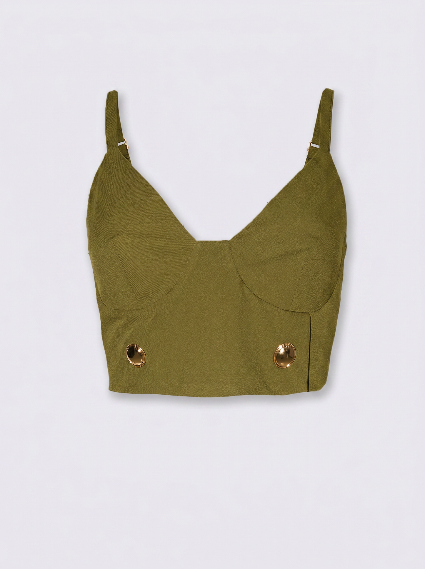 Crop top with straps and buttons - Printed