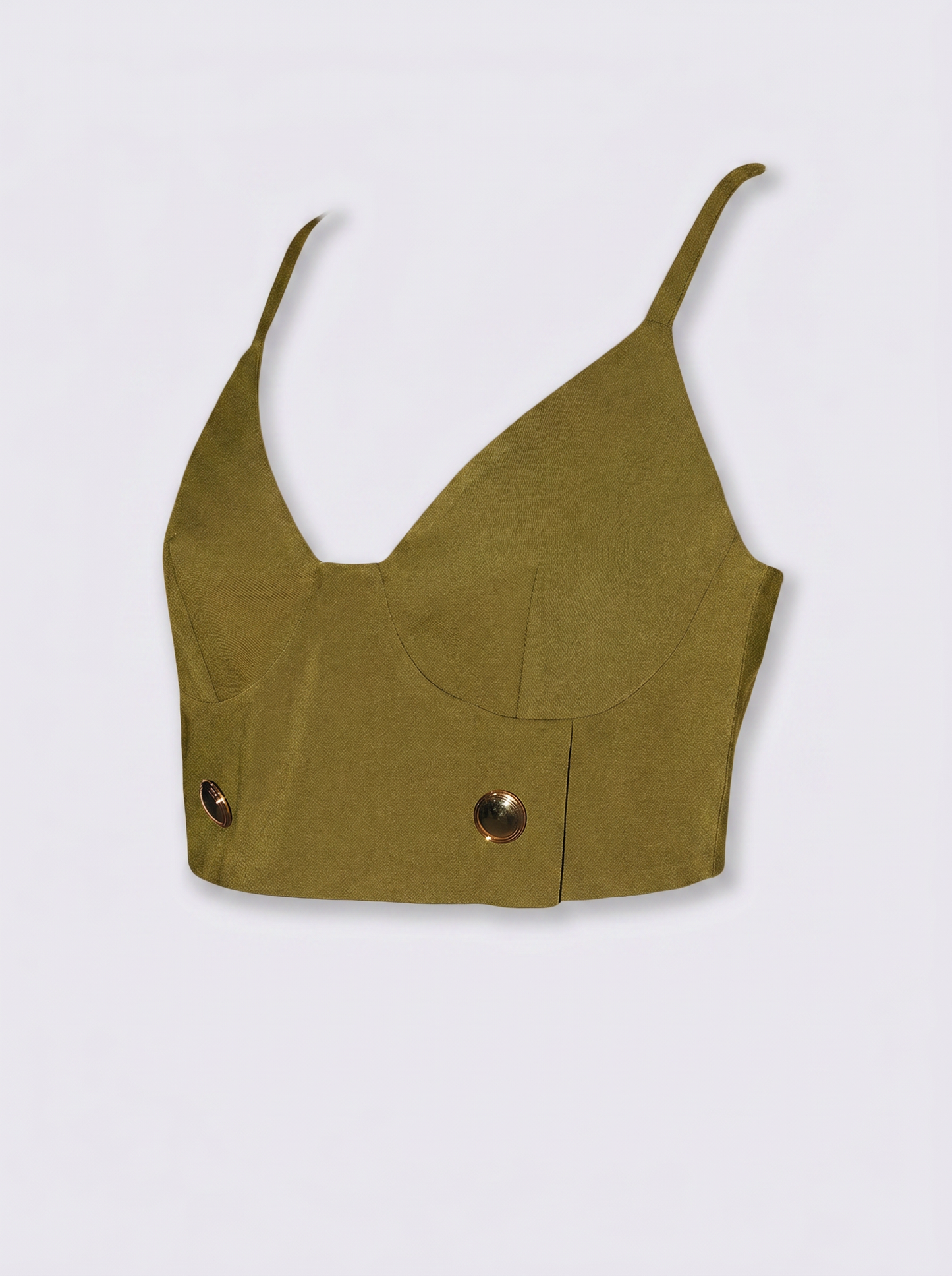 Crop top with straps and buttons - Printed