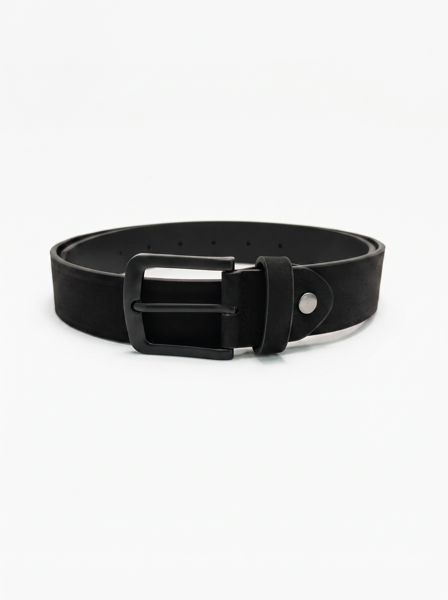 Cintura matte con fibbia satinata - Nero