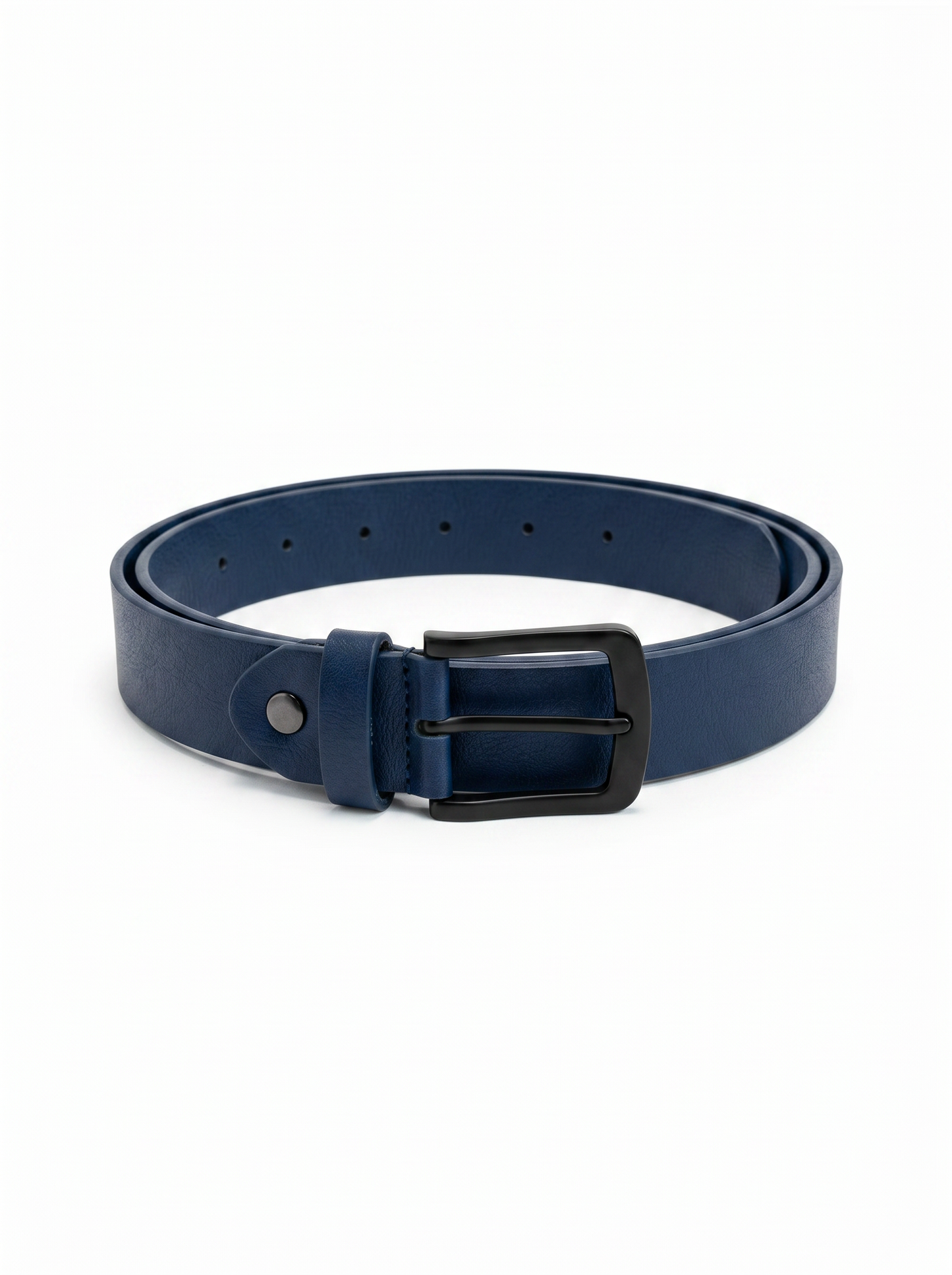 Cintura matte con fibbia satinata - Blu