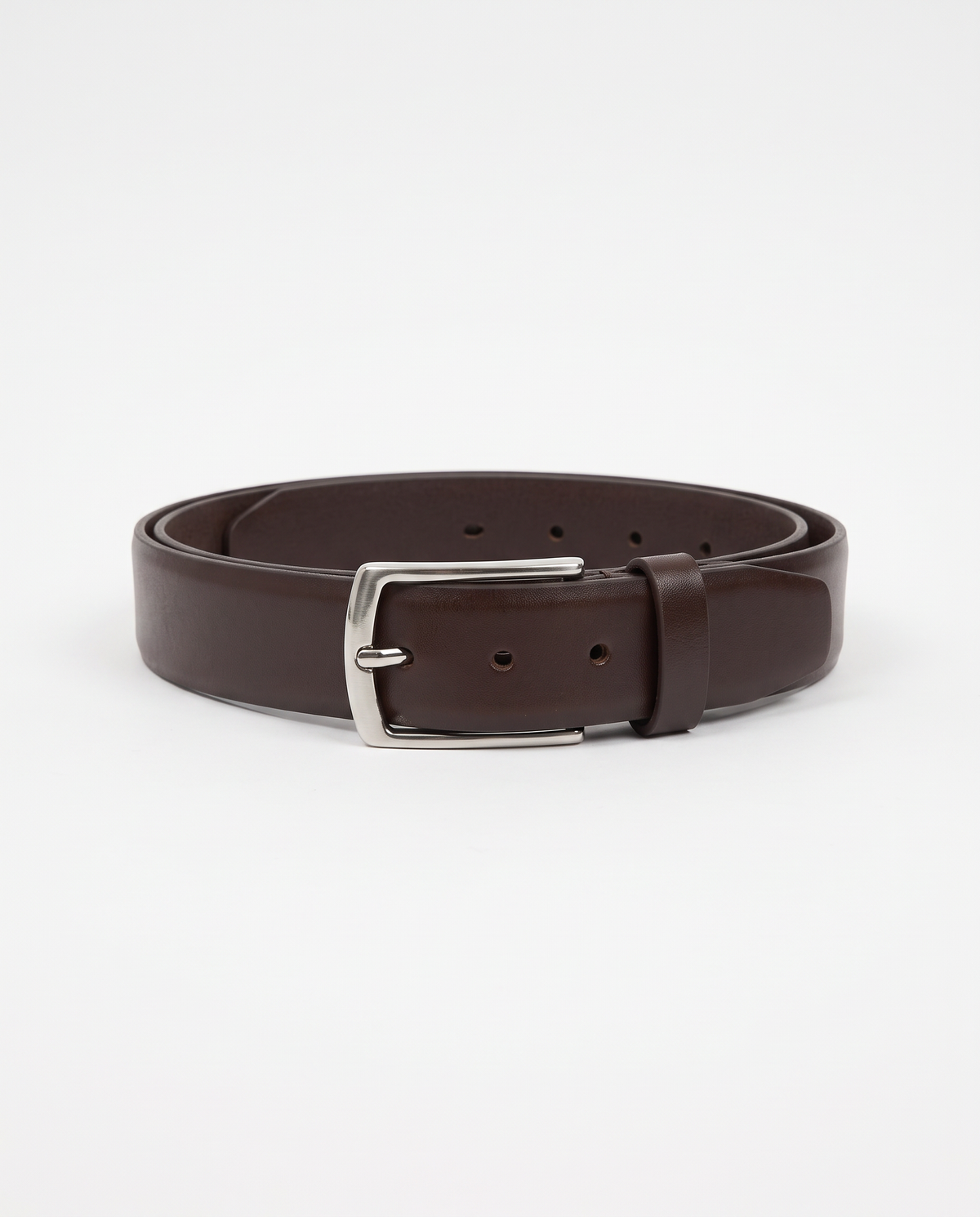 Cintura uomo basic effetto tamponato - Marrone