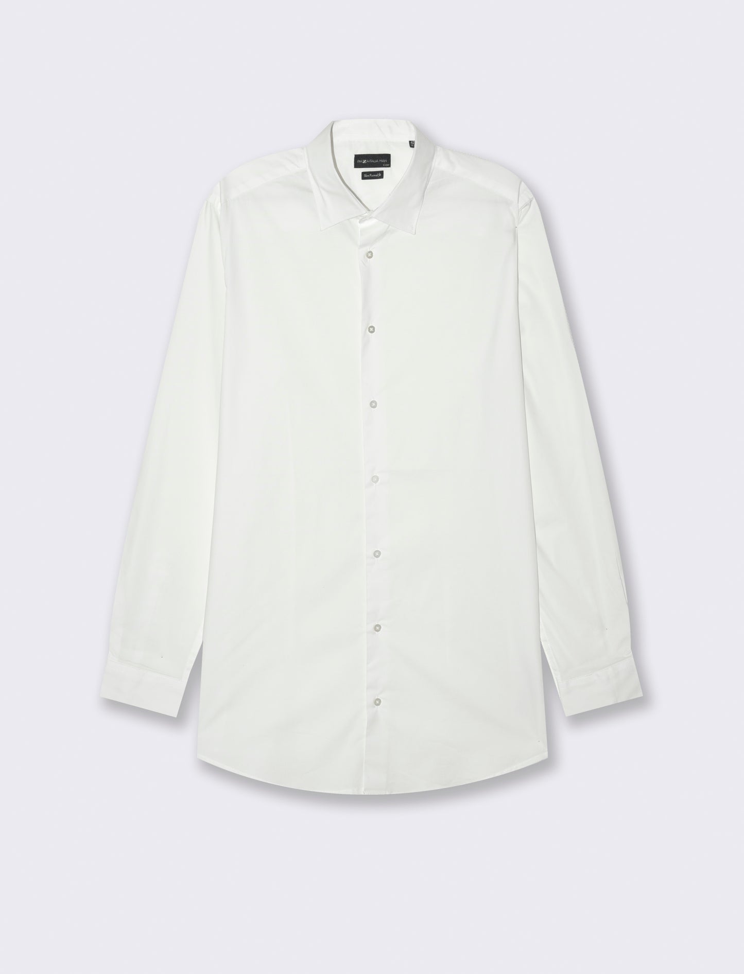 CAMICIA IN POPELINE ELASTICIZZATA SLIM FIT - Bianco