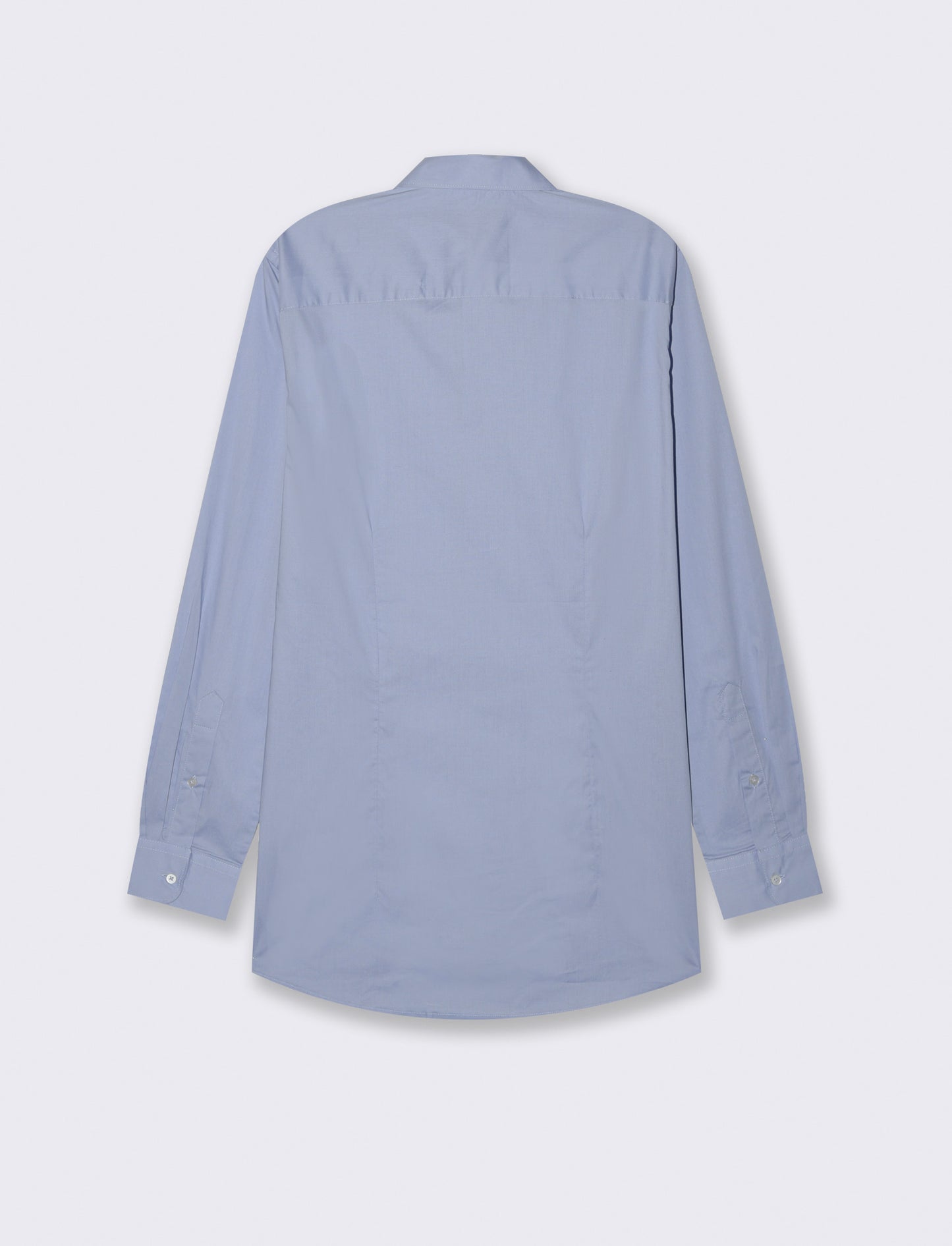 CAMICIA IN POPELINE ELASTICIZZATA SLIM FIT - Celeste