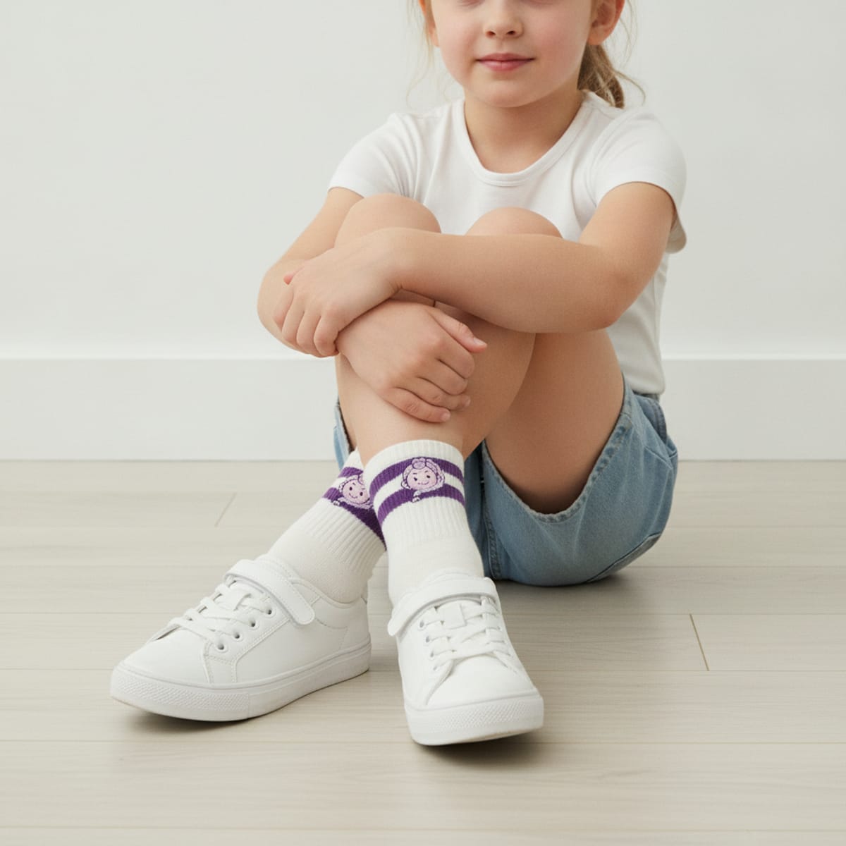 Kpop Tennis Socks for Demon Hunters - White