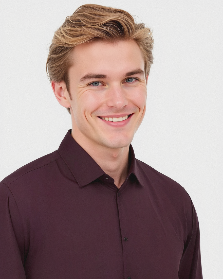 CAMICIA FORMAL REGULAR FIT - Bordeaux