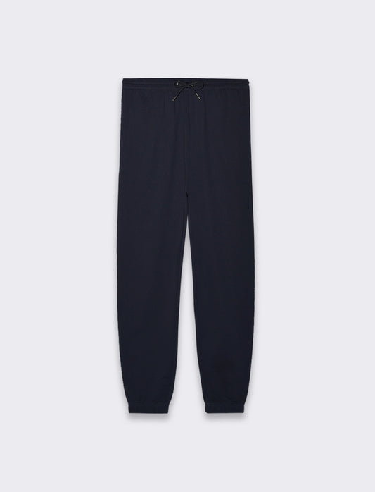 PANTALONI JOGGER BASIC IN FELPA - Blu