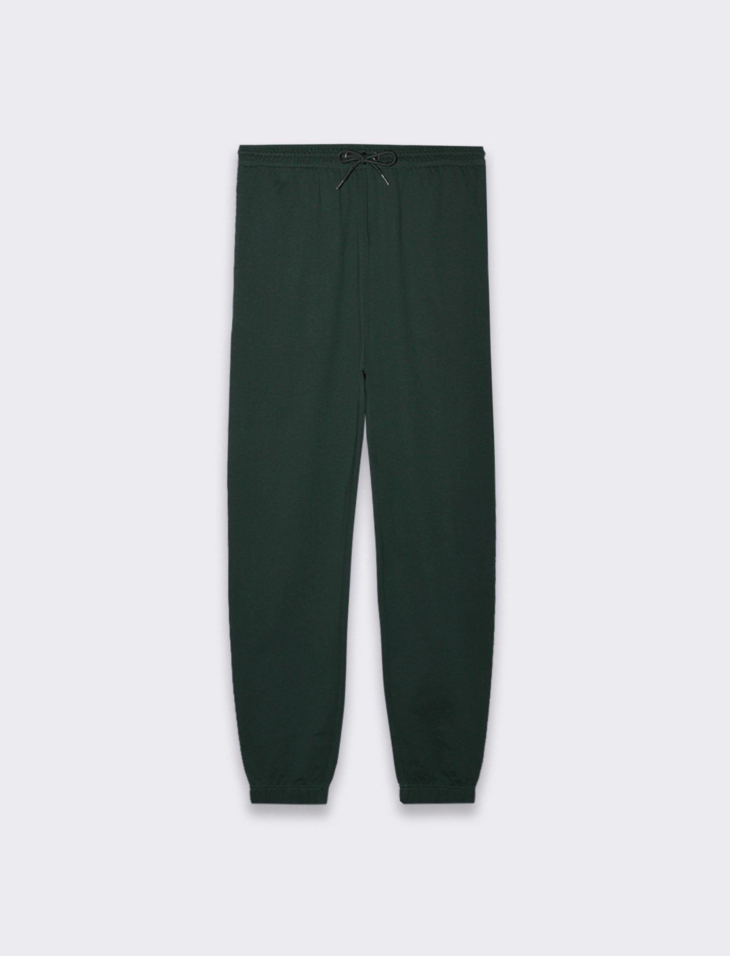 PANTALONI JOGGER BASIC IN FELPA - Verde scuro