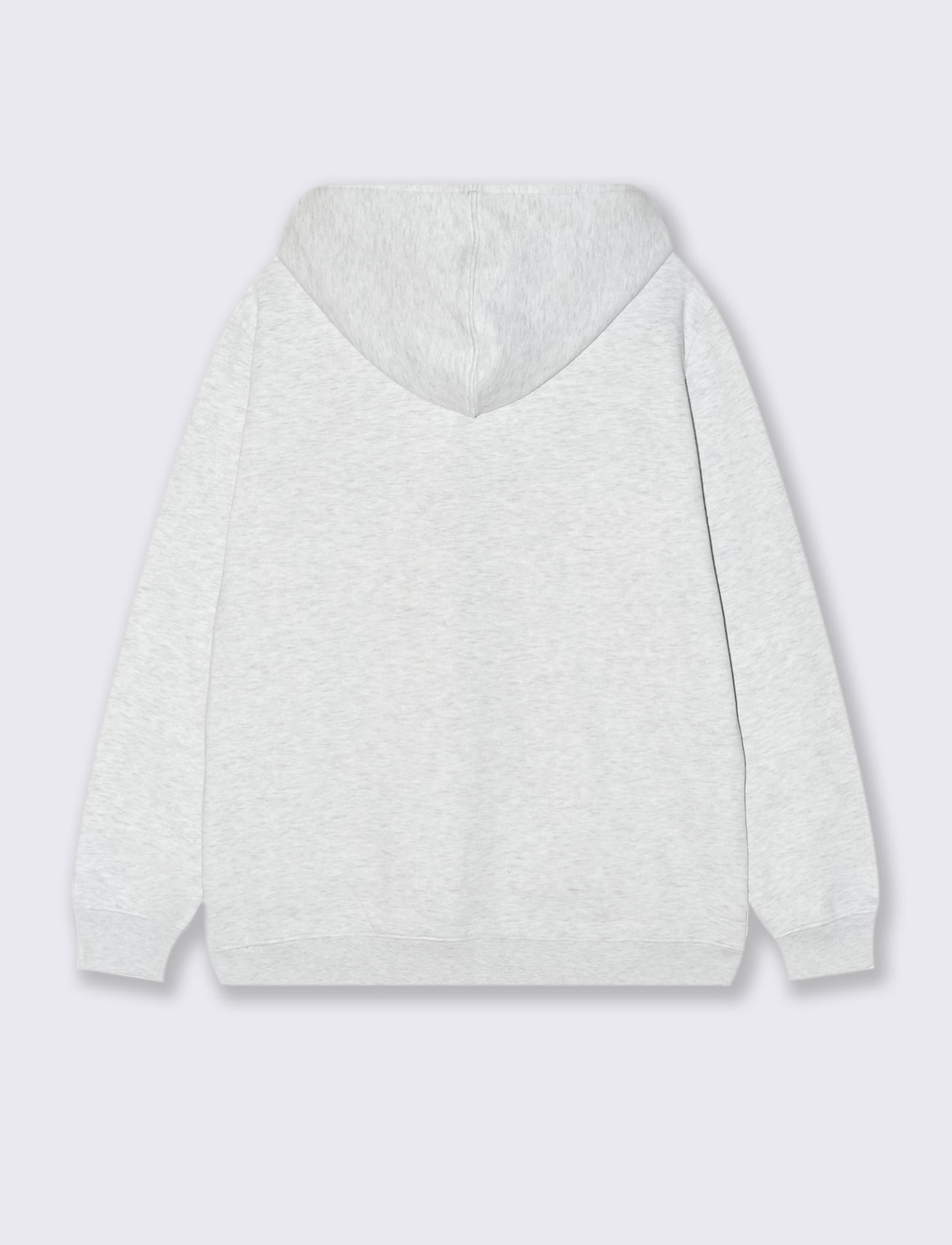 FELPA BASIC CON CAPPUCCIO E CERNIERA - Grigio mel.
