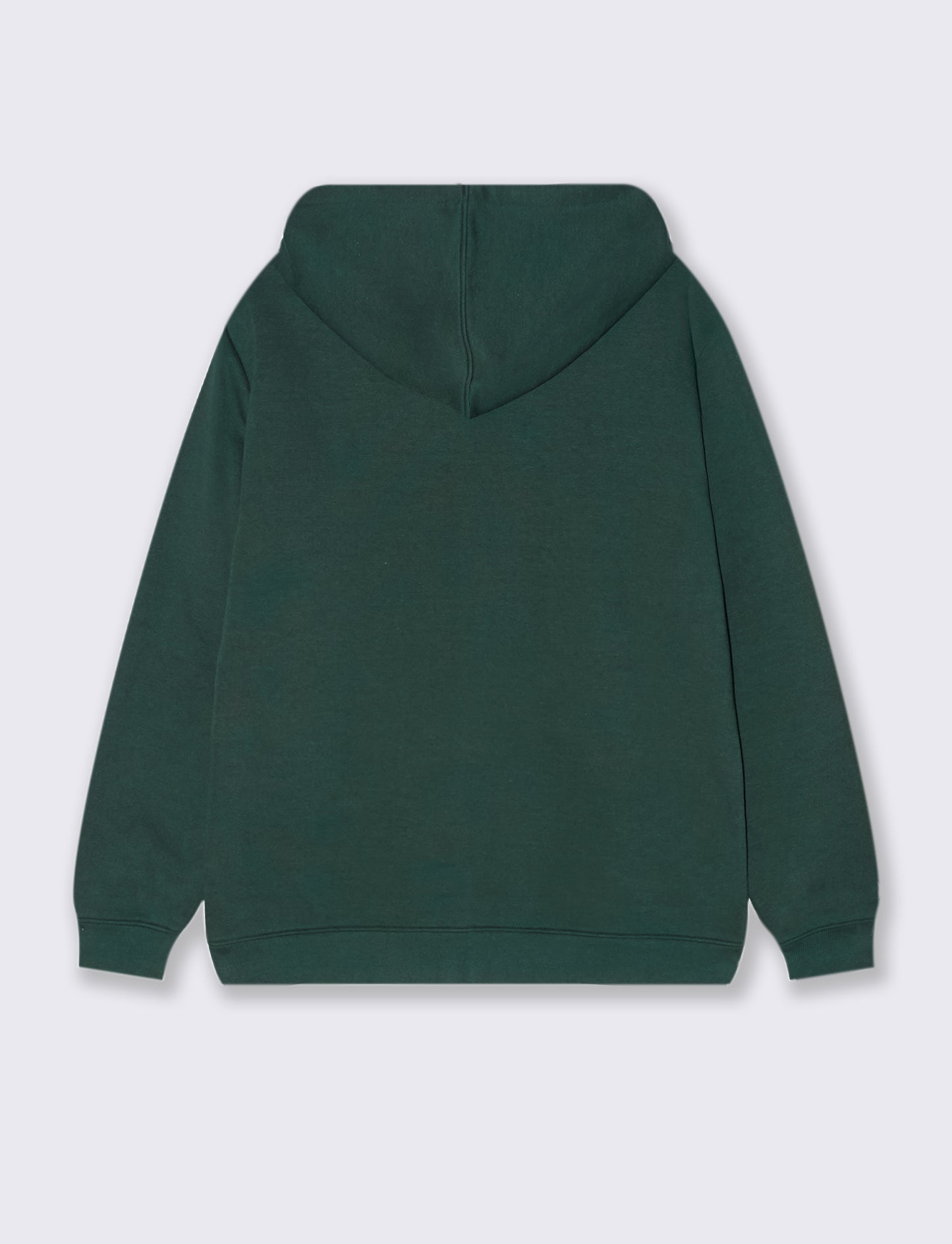 FELPA BASIC CON CAPPUCCIO E CERNIERA - Verde scuro