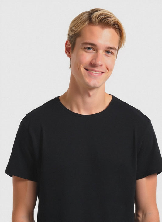 T-SHIRT ORLI TAGLIO VIVO REGULAR FIT - Nero