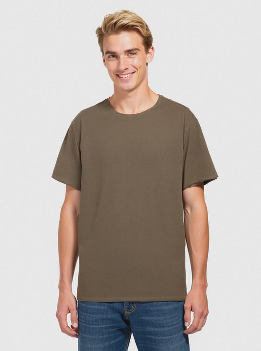T-SHIRT ORLI TAGLIO VIVO REGULAR FIT - Verde kaki
