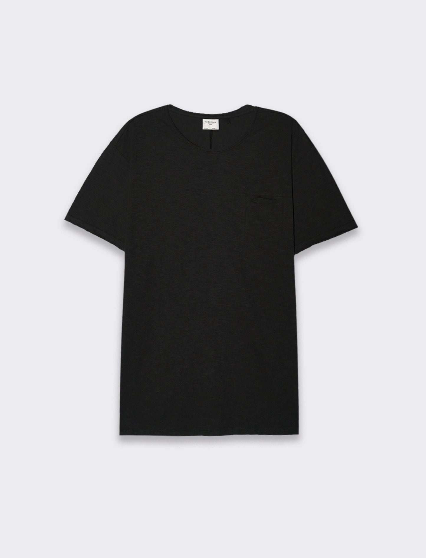 T-SHIRT COTONE SLUB LOOSE FIT - Nero
