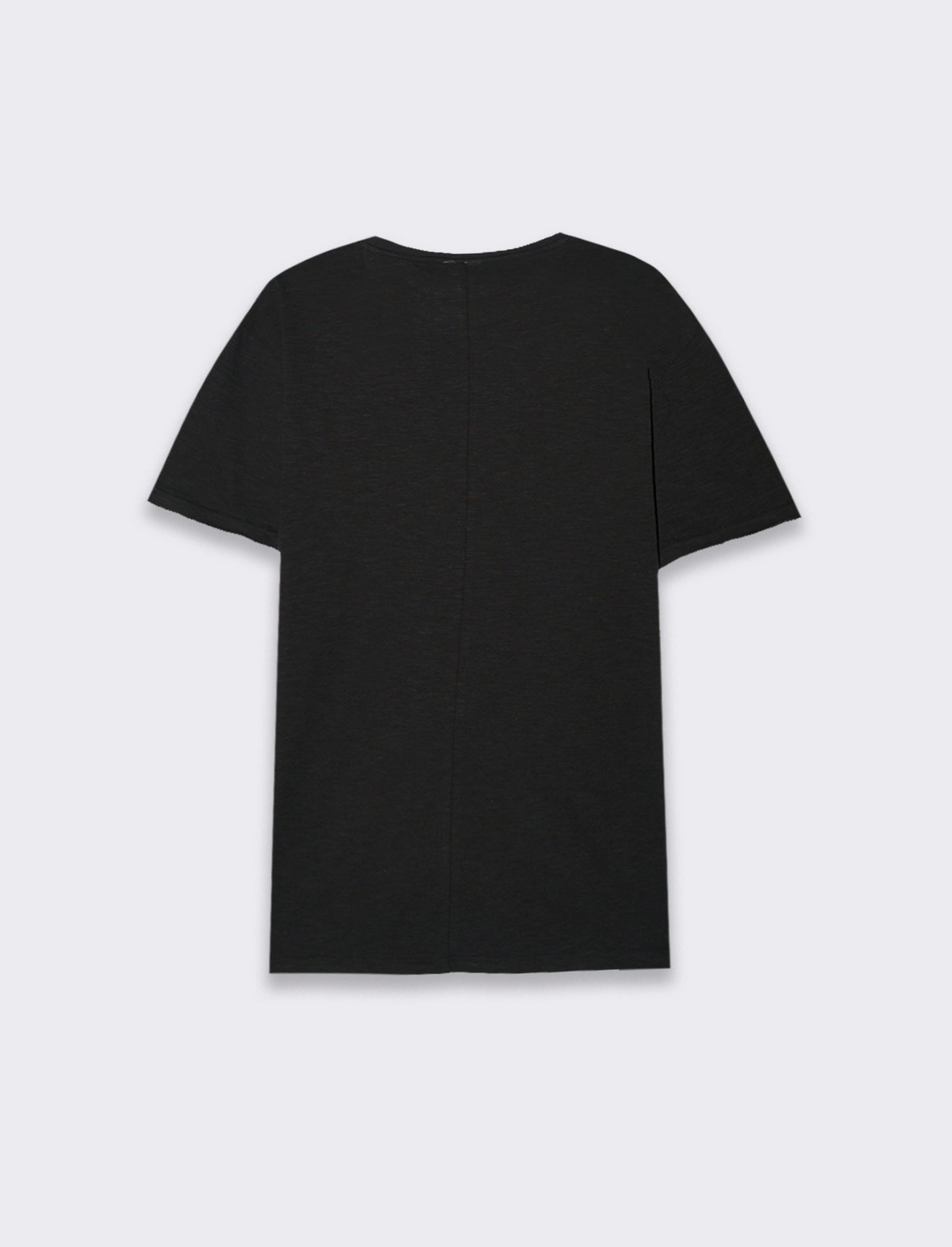 T-SHIRT COTONE SLUB LOOSE FIT - Nero