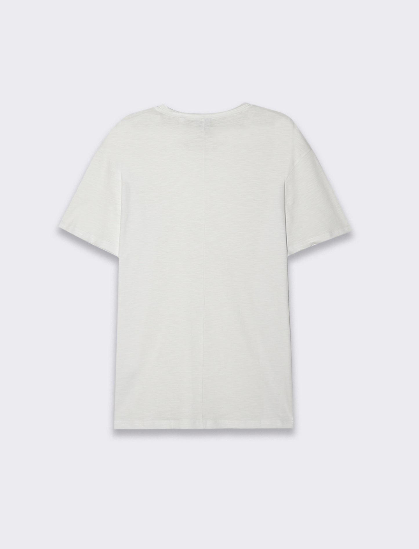 T-SHIRT COTONE SLUB LOOSE FIT - Bianco