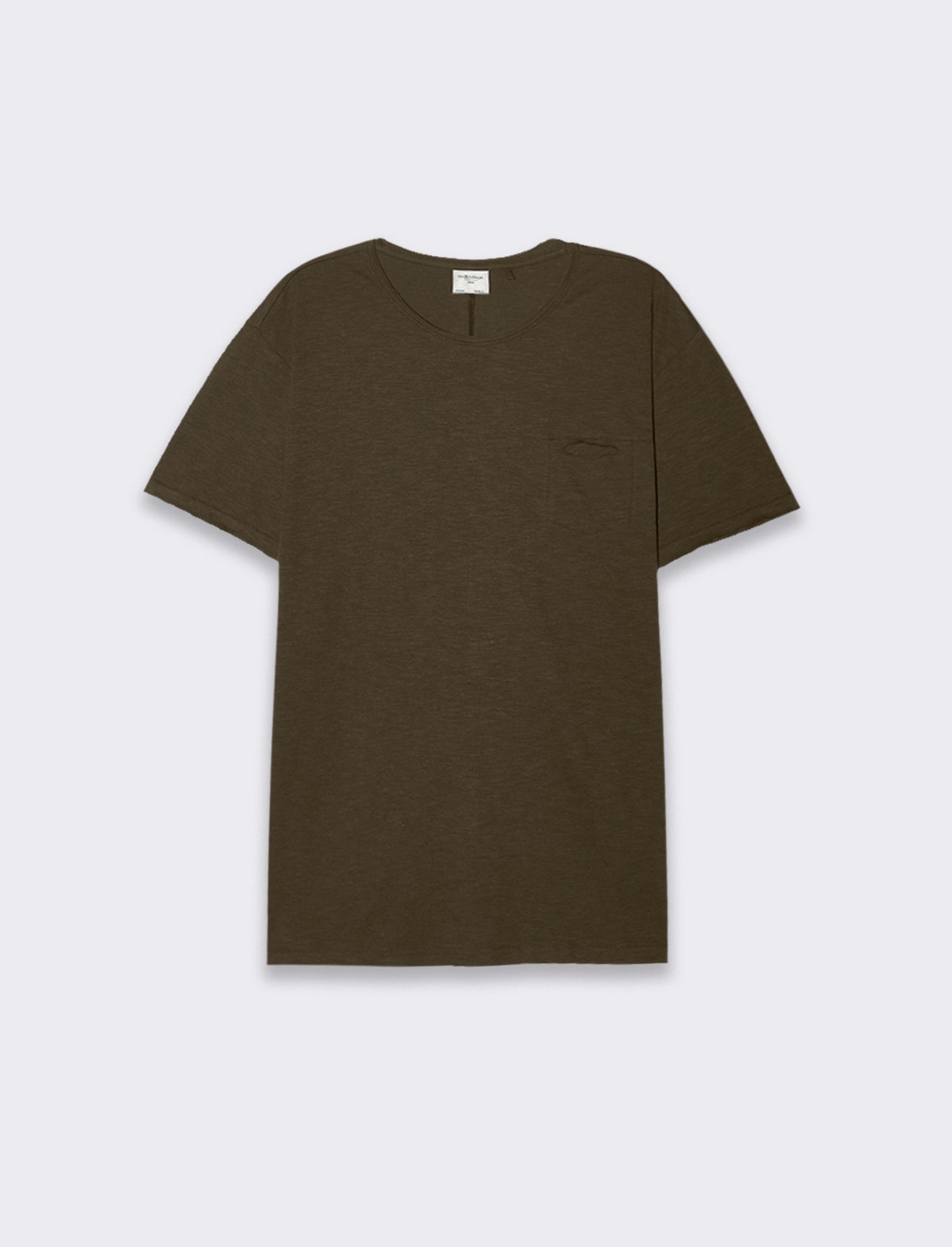 T-SHIRT COTONE SLUB LOOSE FIT - Verde kaki