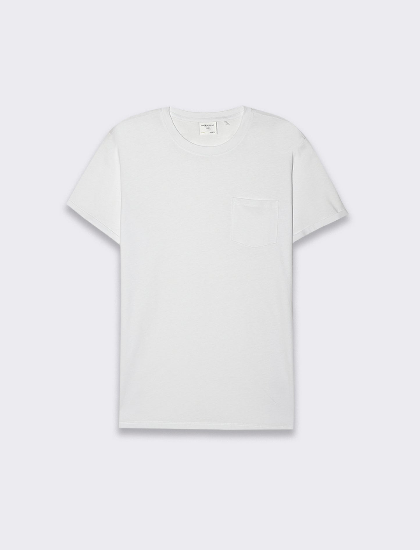 T-SHIRT BASIC CON TASCA - Bianco