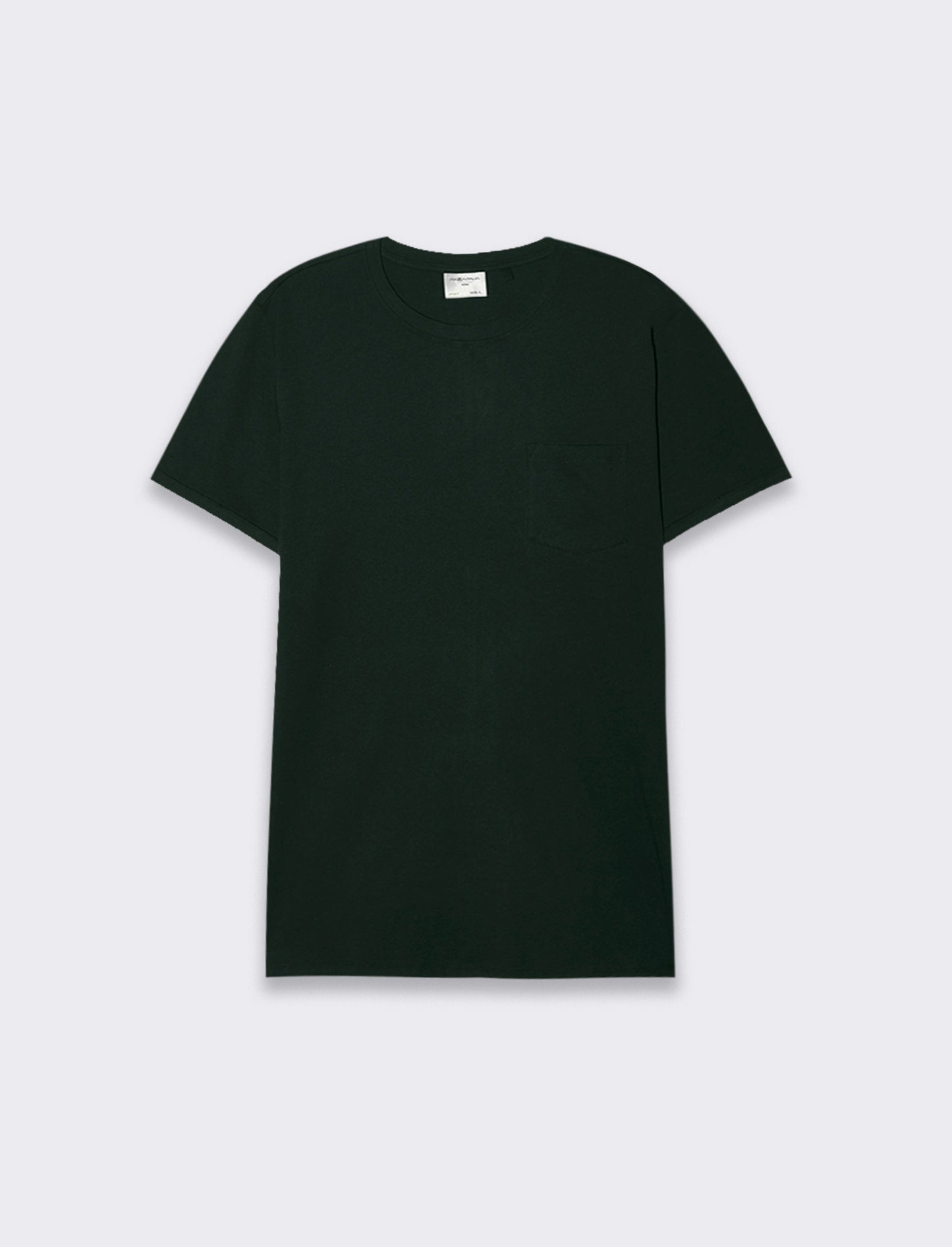 T-SHIRT BASIC CON TASCA - Verde scuro