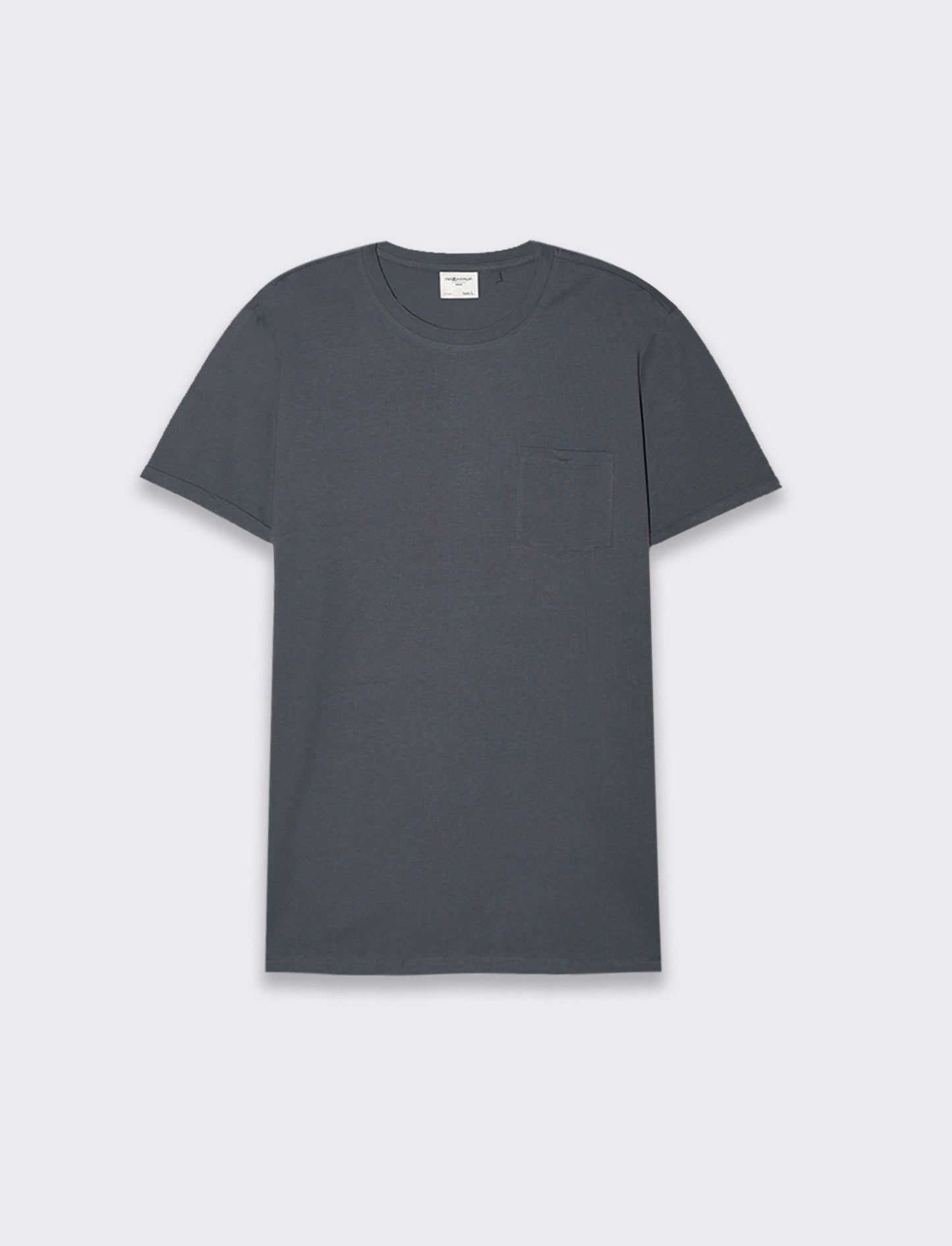 T-SHIRT BASIC CON TASCA - Grigio scuro