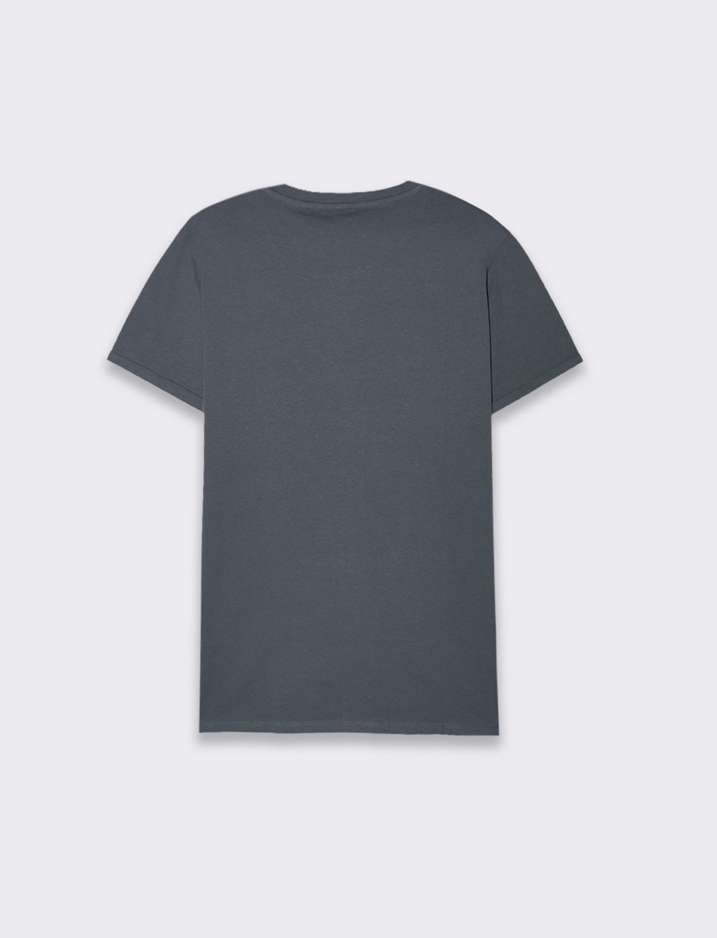 T-SHIRT BASIC CON TASCA - Grigio scuro