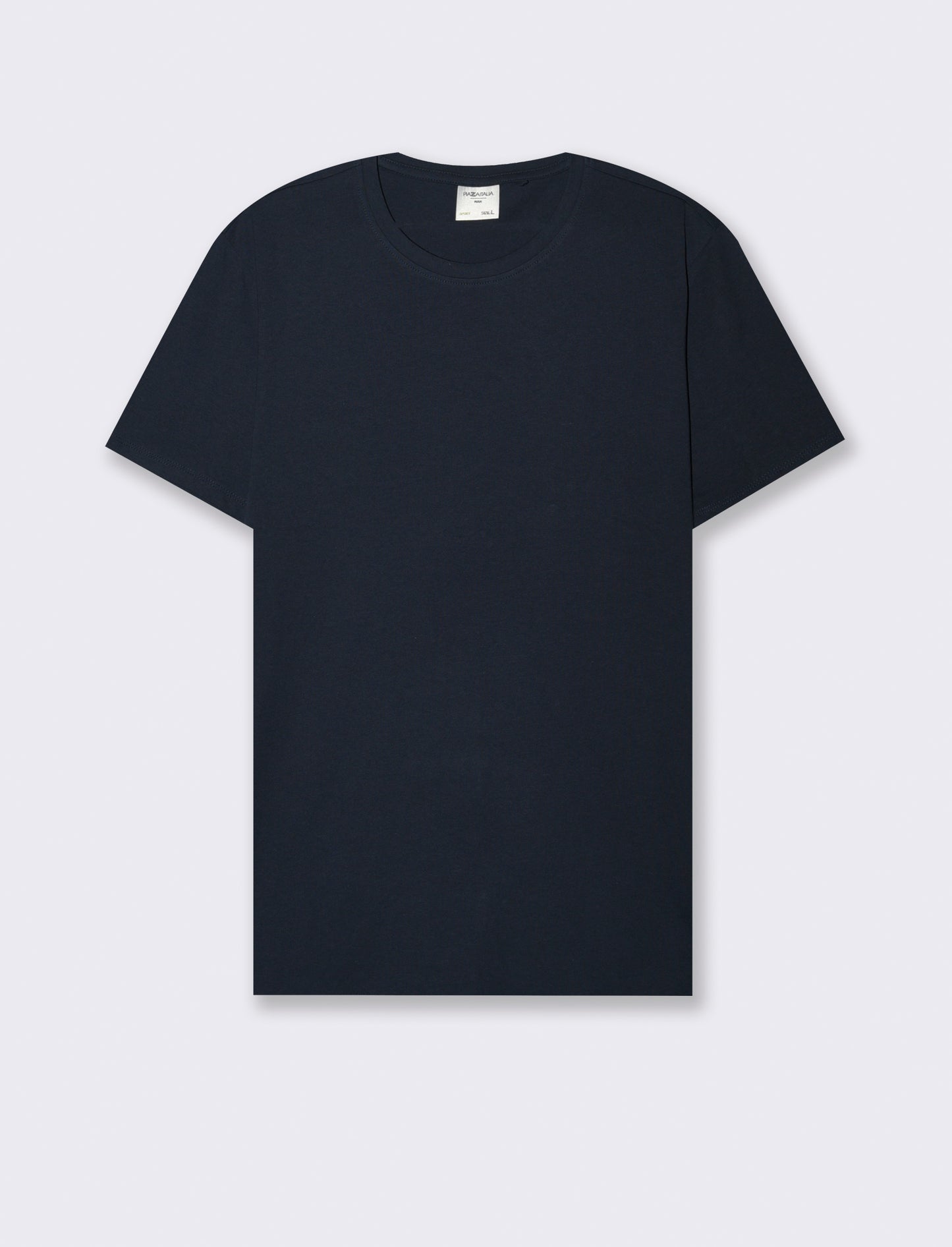 T-SHIRT BASIC IN COTONE REGULAR FIT - Blu