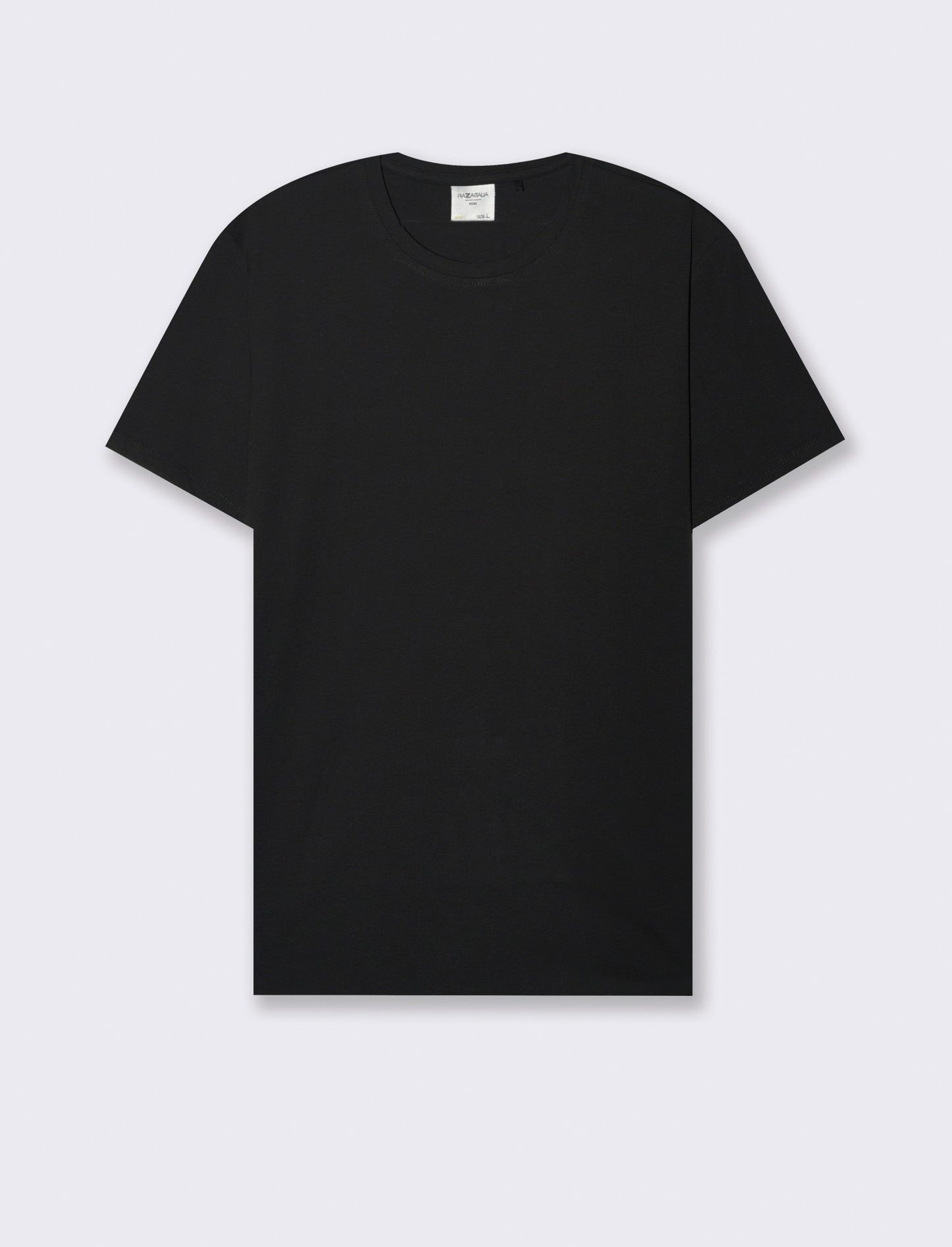 T-SHIRT BASIC IN COTONE REGULAR FIT - Nero