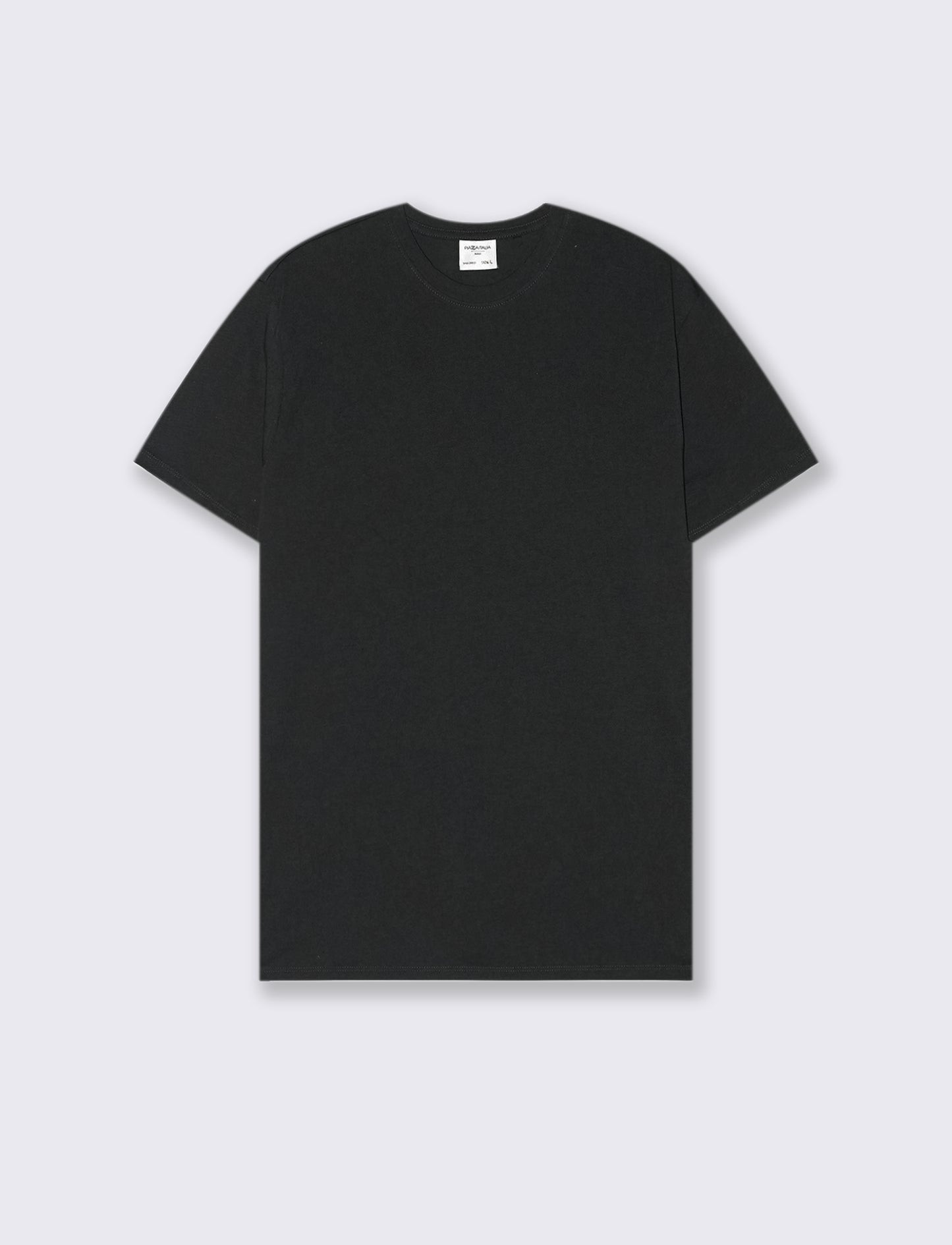 T-SHIRT BASIC IN COTONE PREMIUM REGULAR FIT - Nero