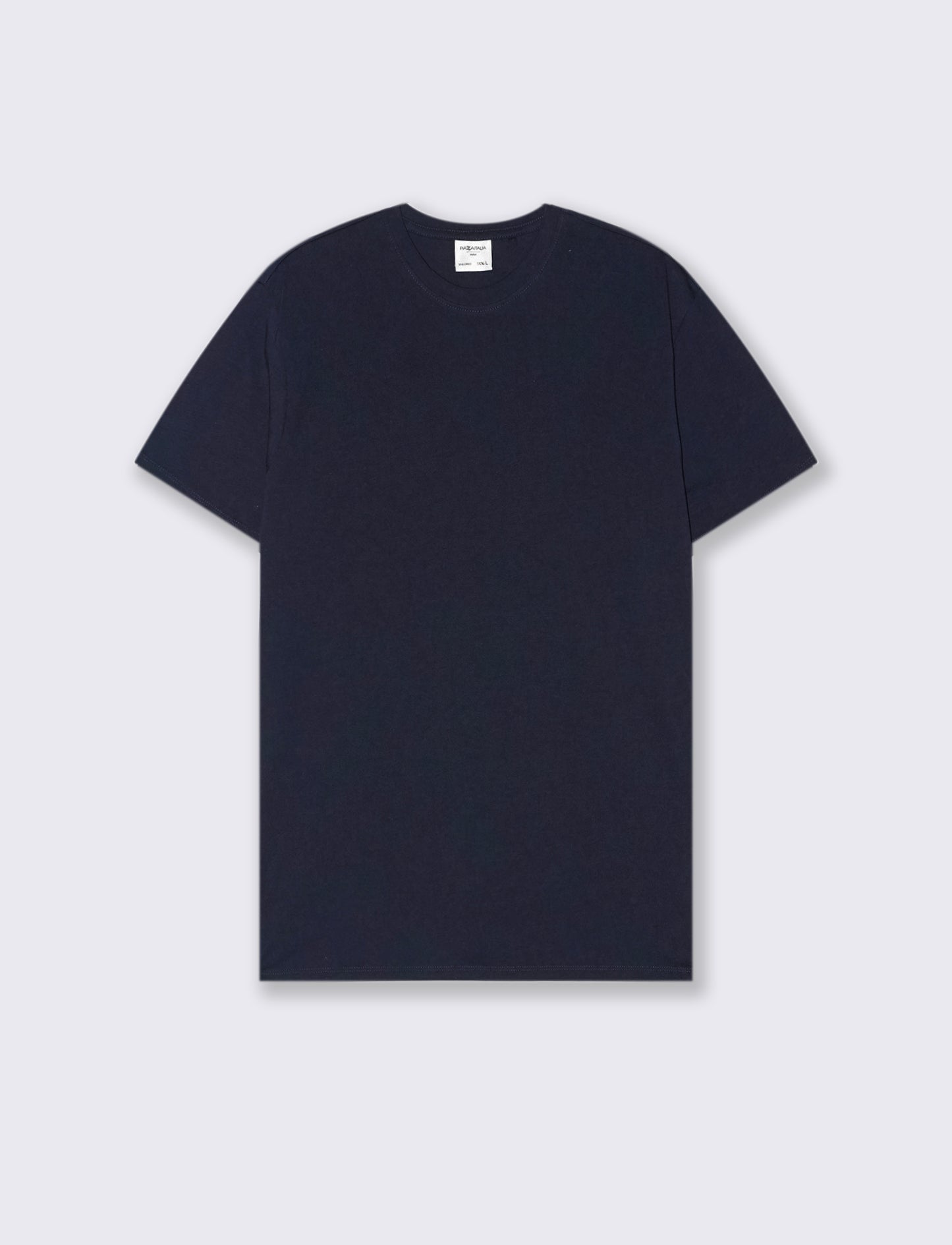 T-SHIRT BASIC IN COTONE PREMIUM REGULAR FIT - Blu