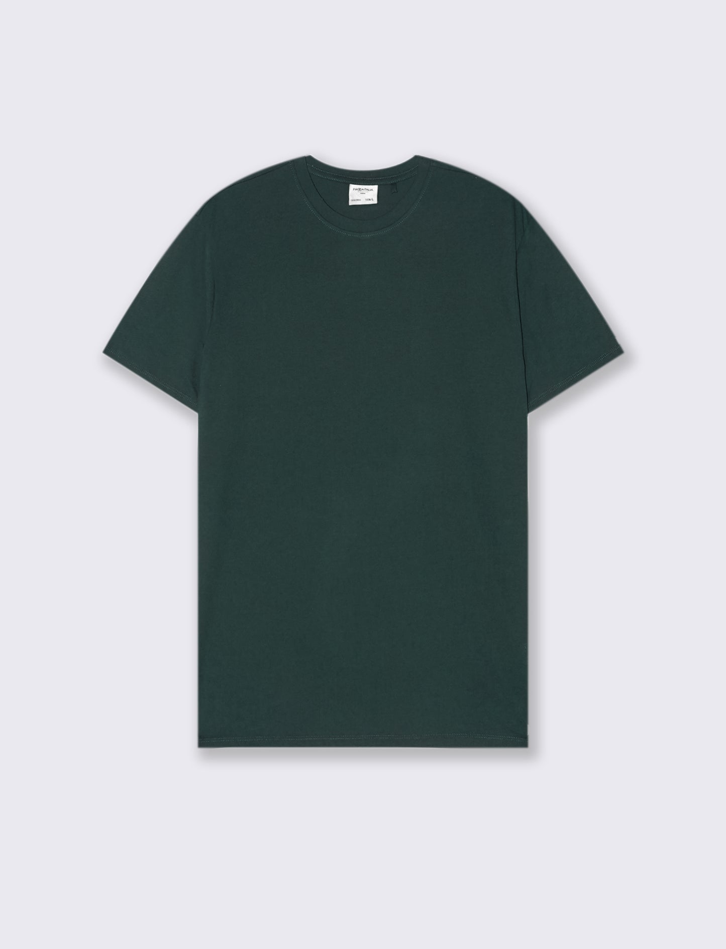 T-SHIRT BASIC IN COTONE PREMIUM REGULAR FIT - Verde scuro