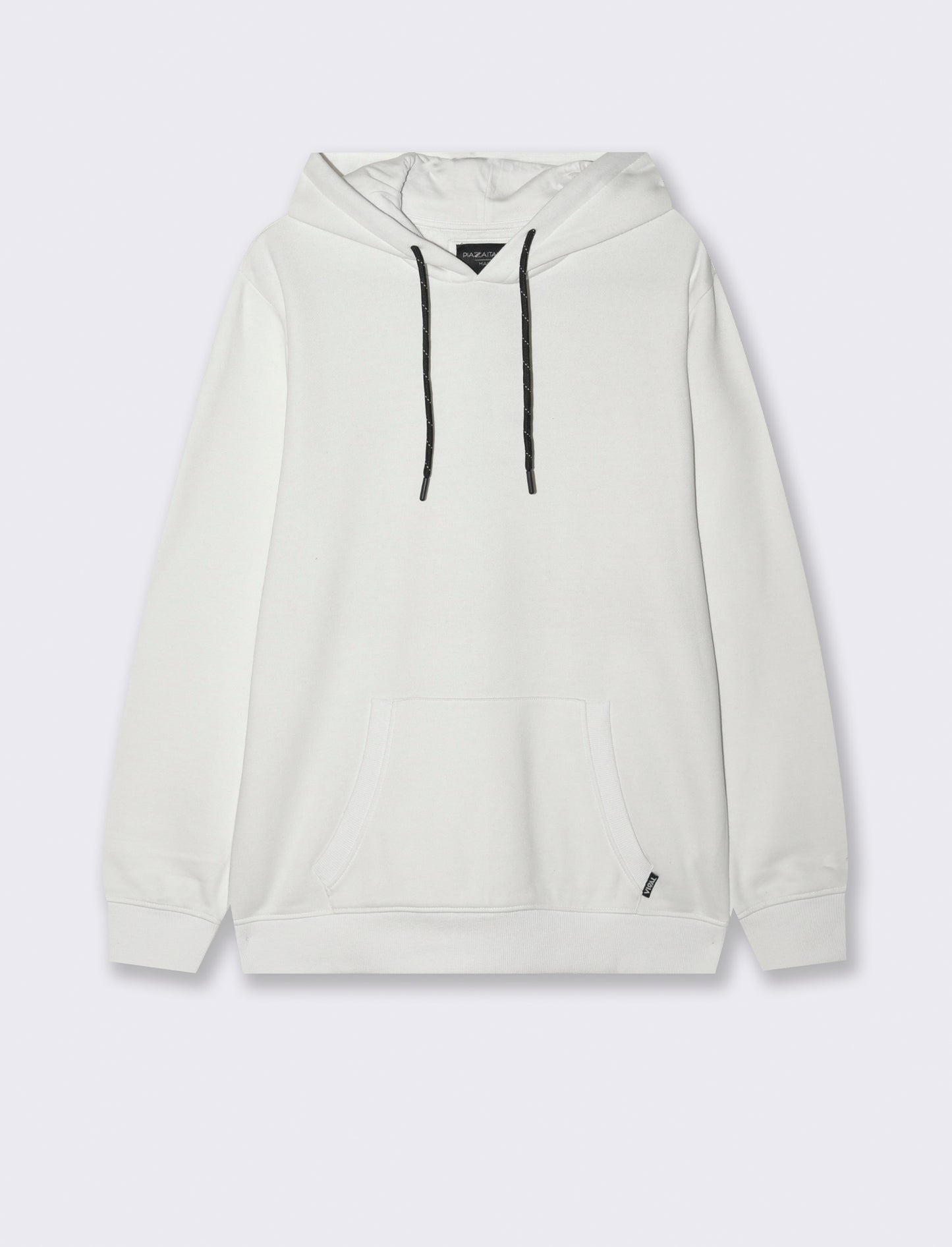 FELPA BASIC CON CAPPUCCIO - Bianco