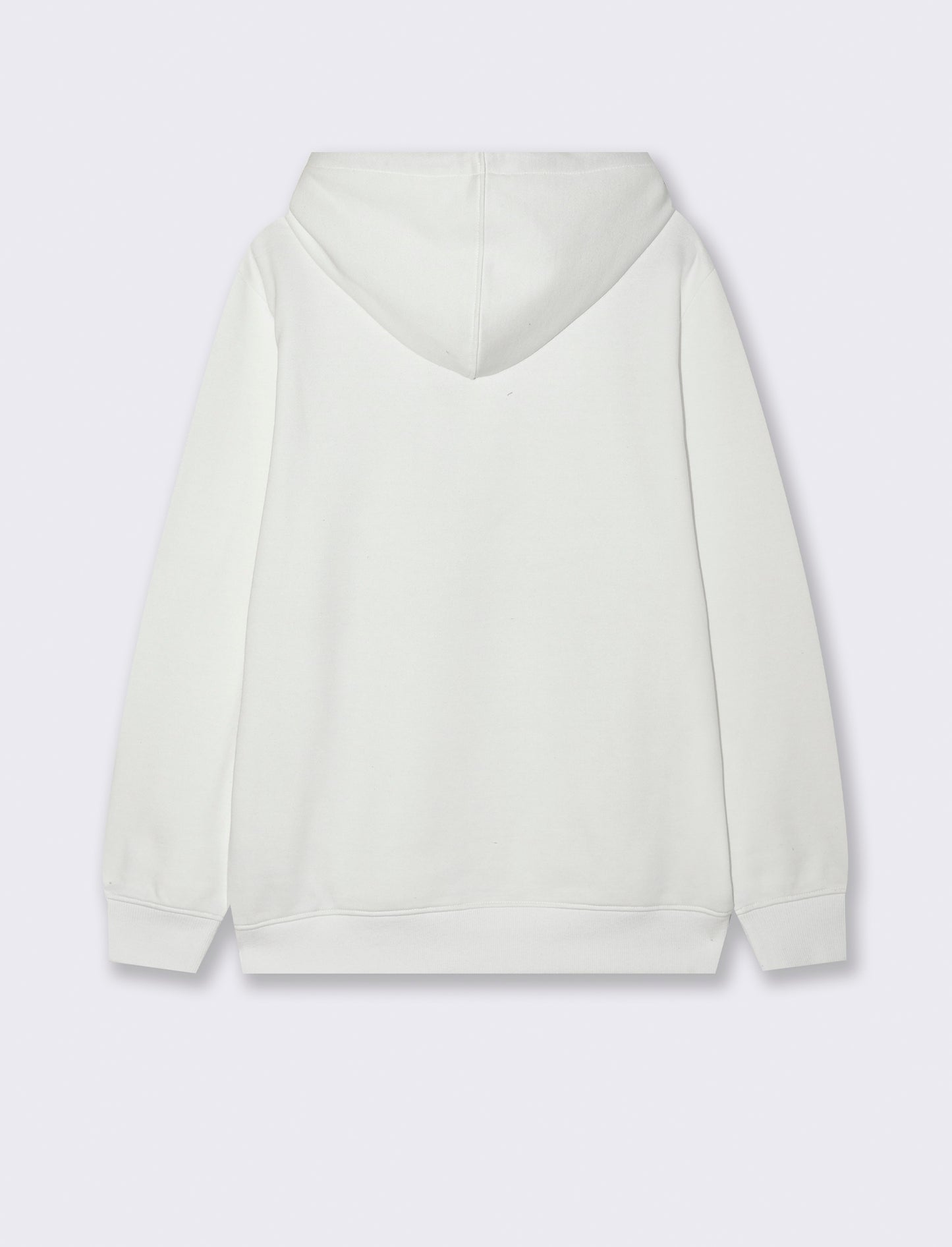 FELPA BASIC CON CAPPUCCIO - Bianco