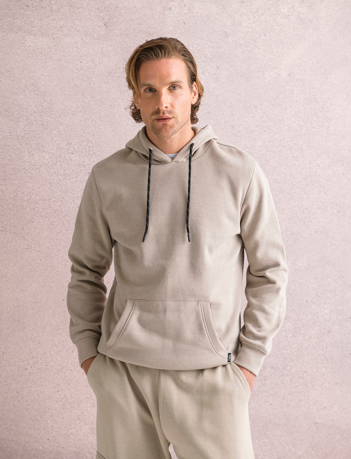 FELPA BASIC CON CAPPUCCIO - Beige