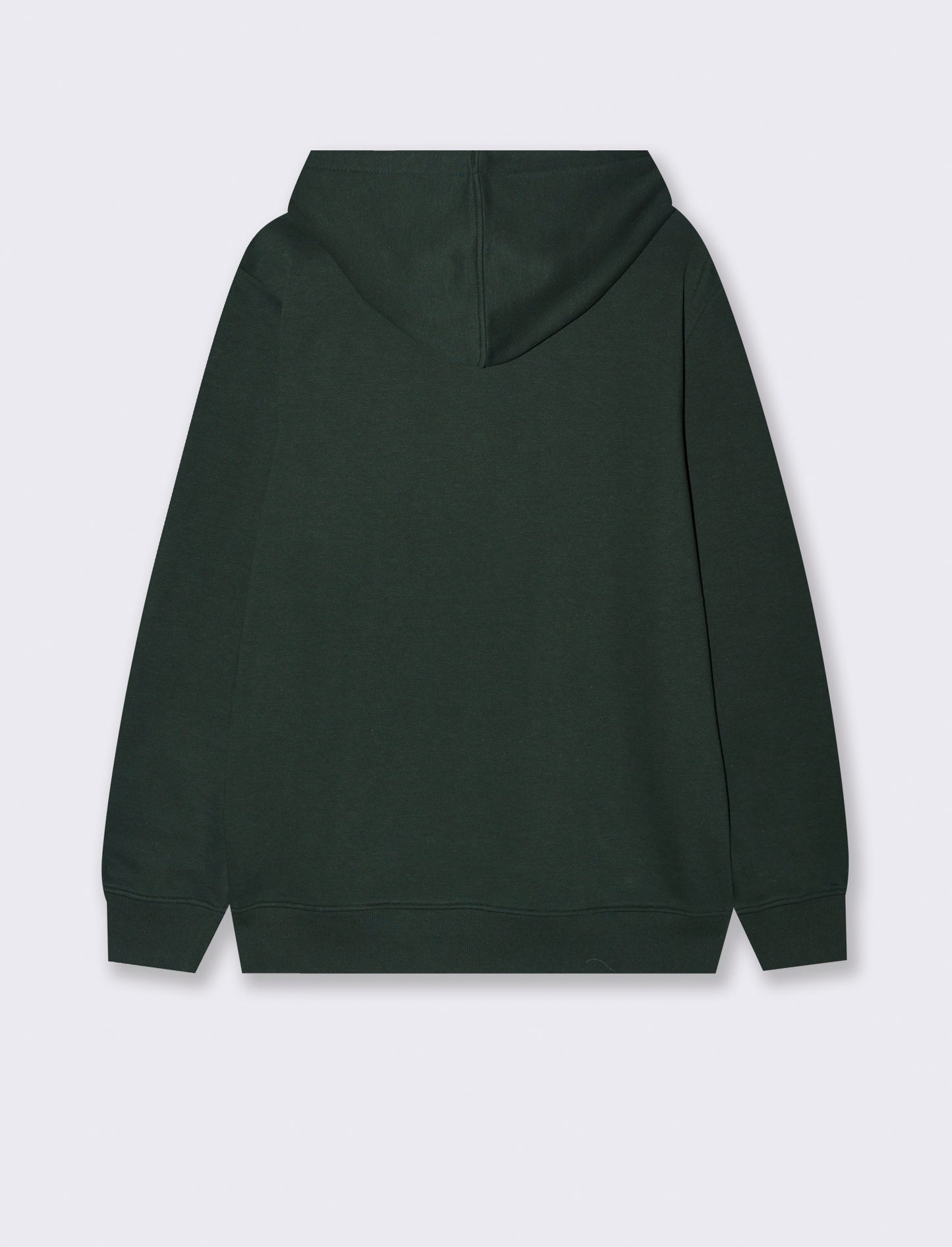 FELPA BASIC CON CAPPUCCIO - Verde scuro