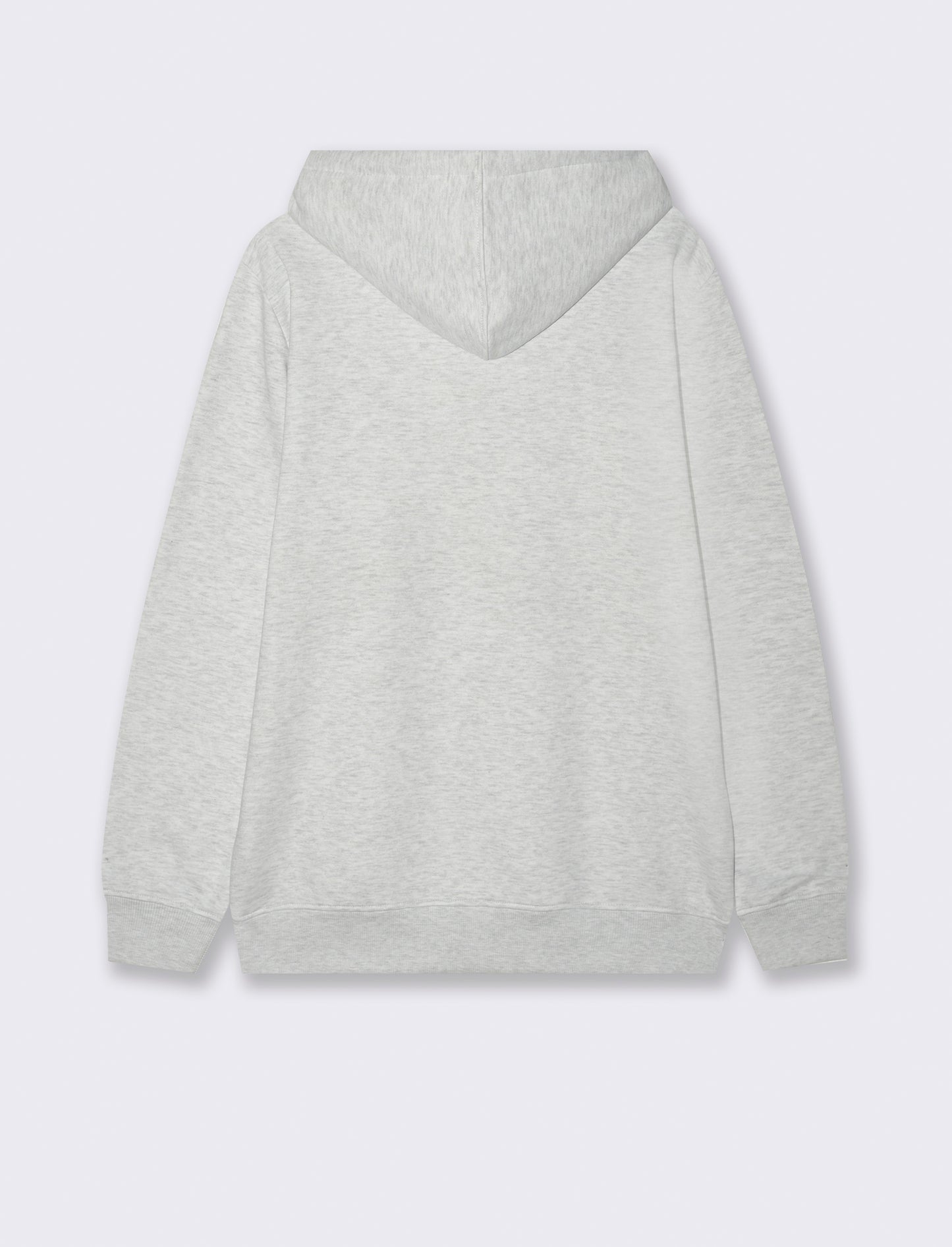 FELPA BASIC CON CAPPUCCIO - Grigio mel.