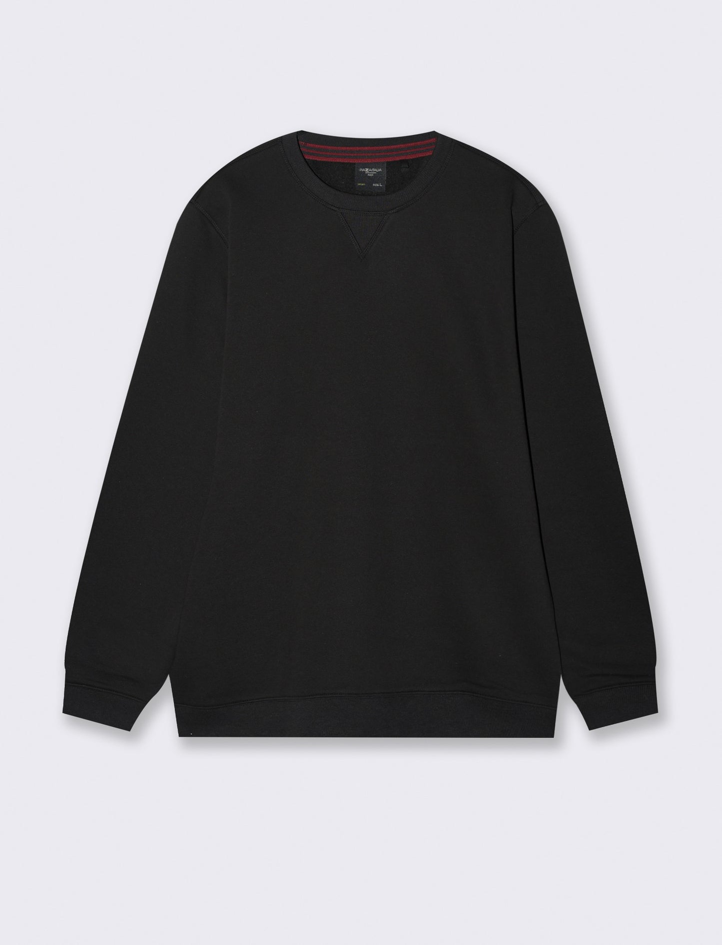 FELPA BASIC GIROCOLLO - Nero