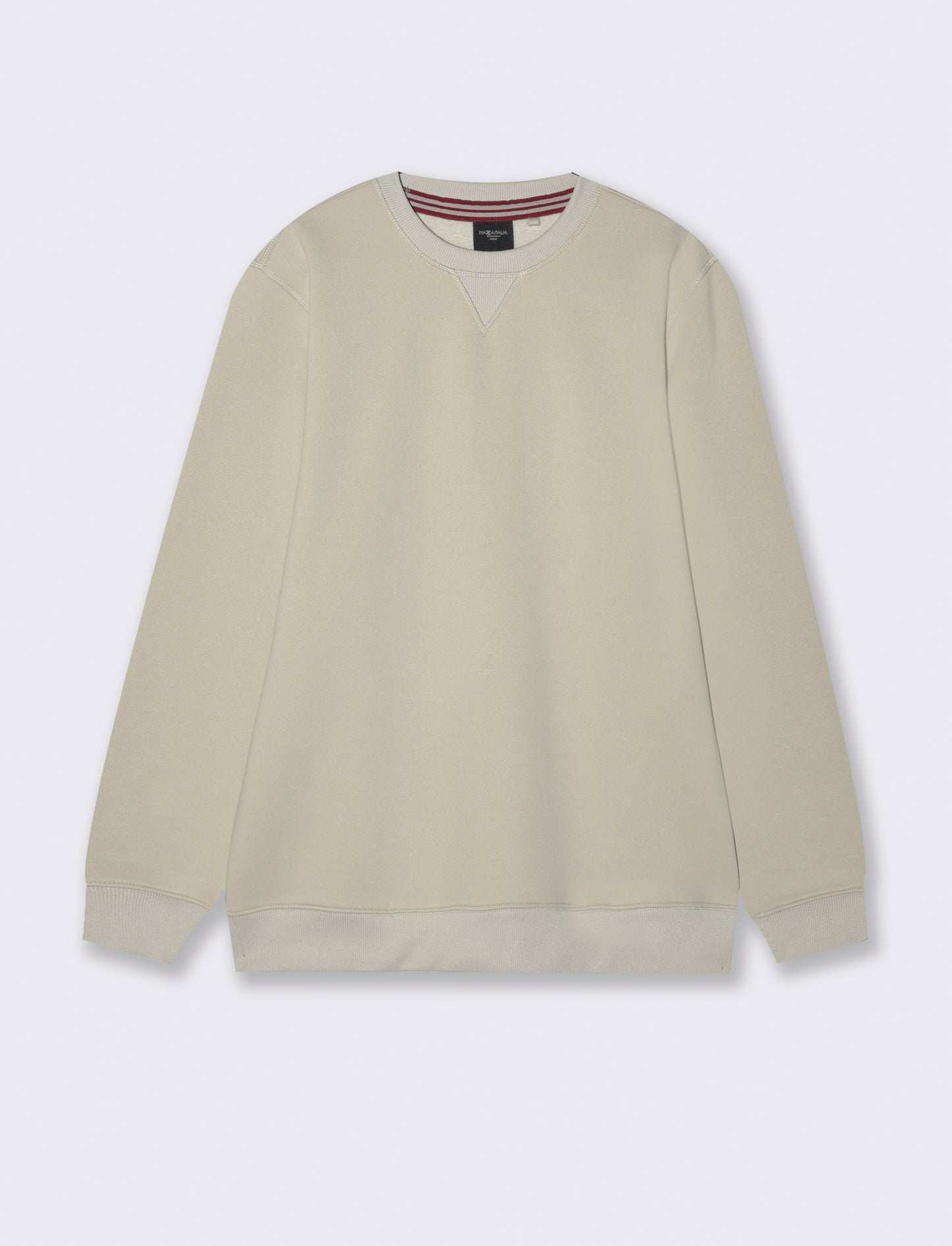 FELPA BASIC GIROCOLLO - Grigio ghiaccio
