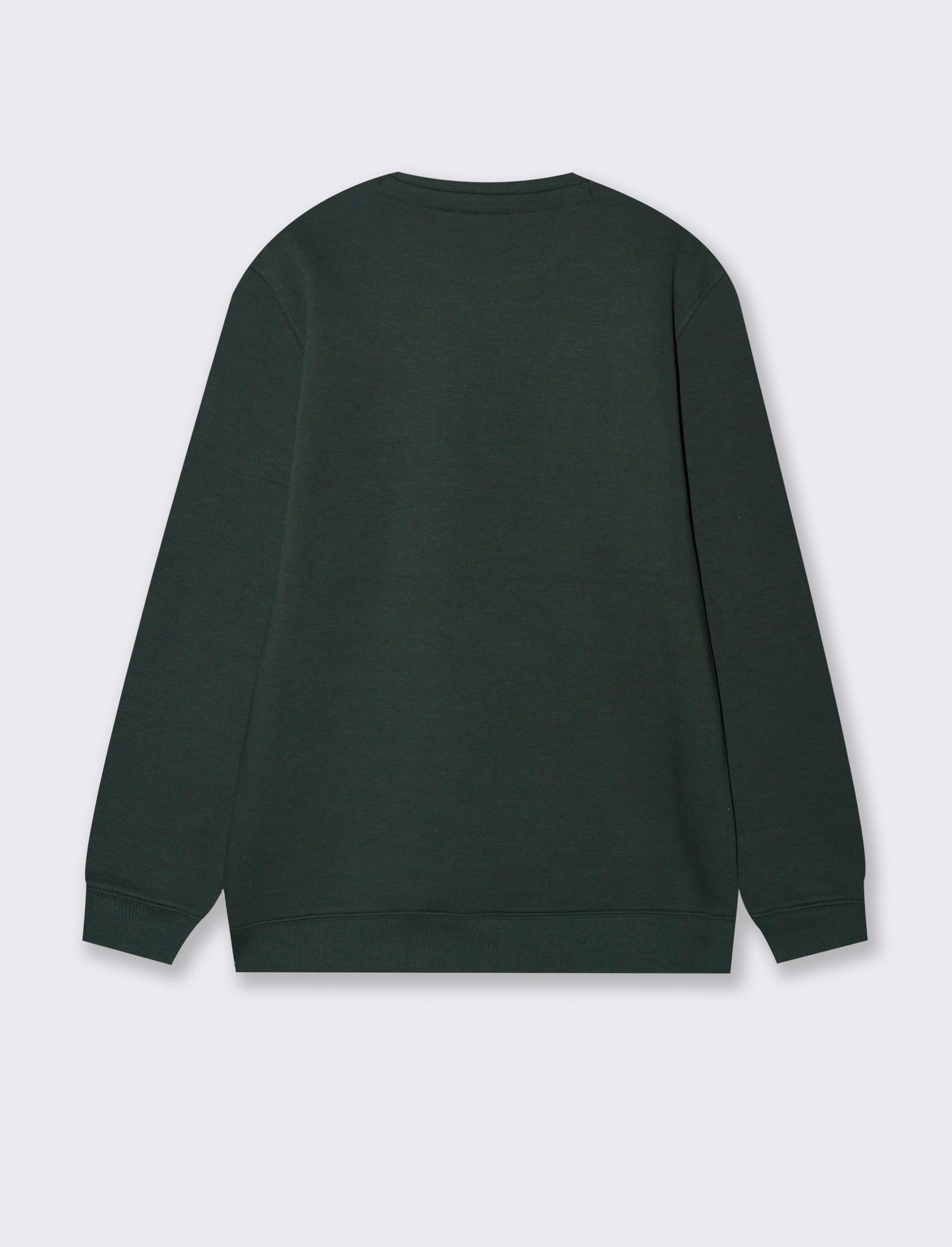 FELPA BASIC GIROCOLLO - Verde scuro