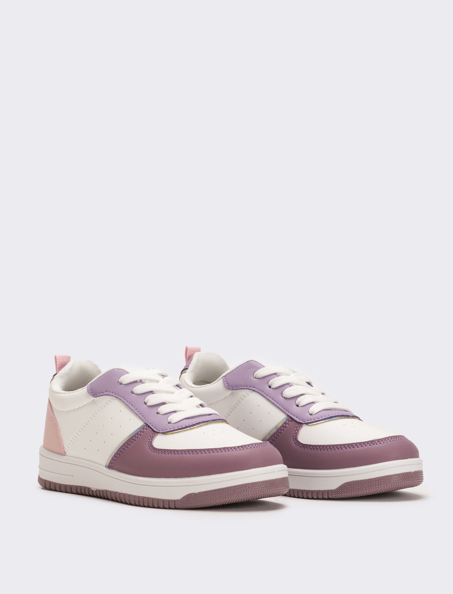 Sneakers da bambina con riporti - Bianco
