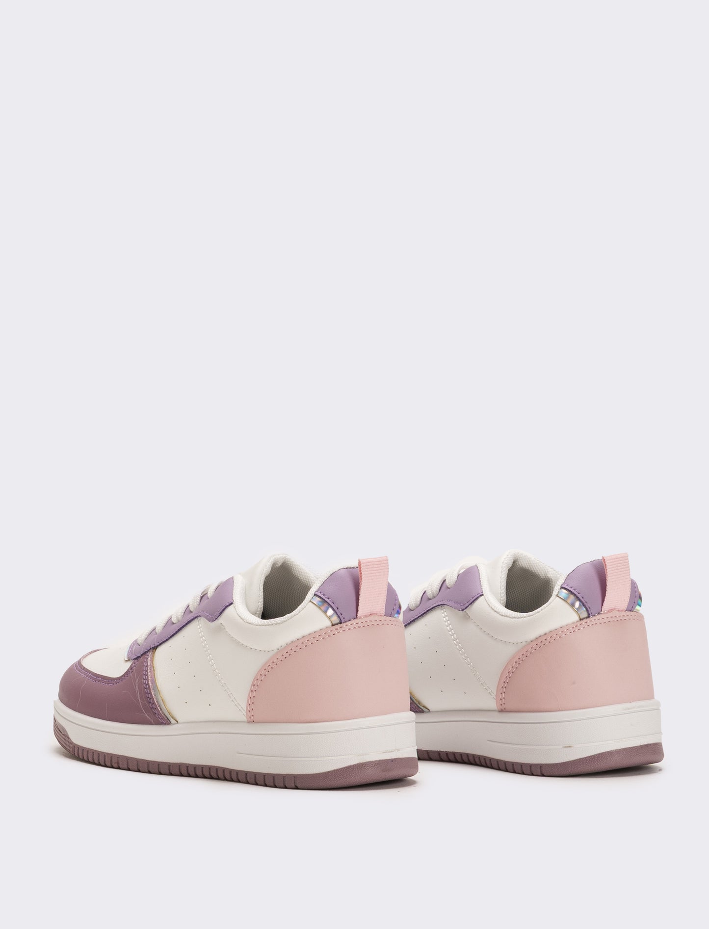 Sneakers da bambina con riporti - Bianco