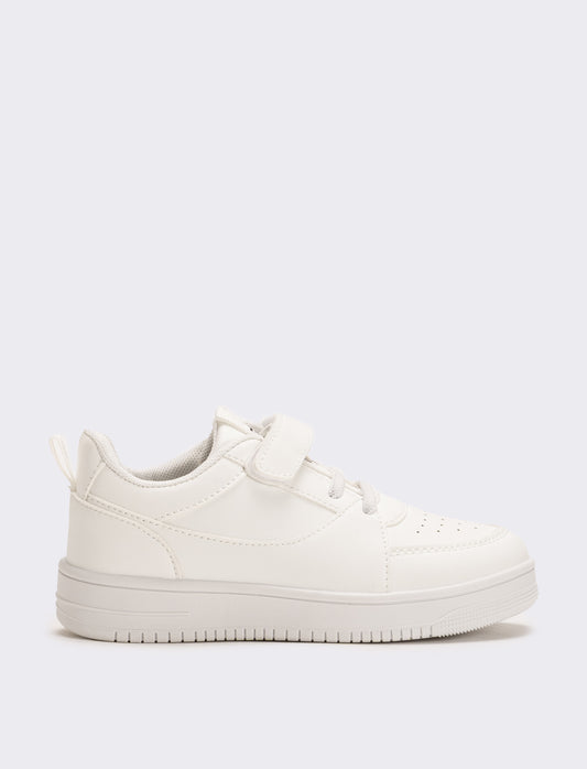 Sneakers monocolore da bambino - Bianco